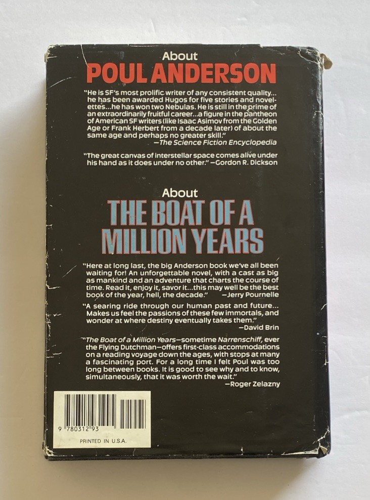 The Boat of a Million Years by Paul Anderson (1989, Hardcover Book)