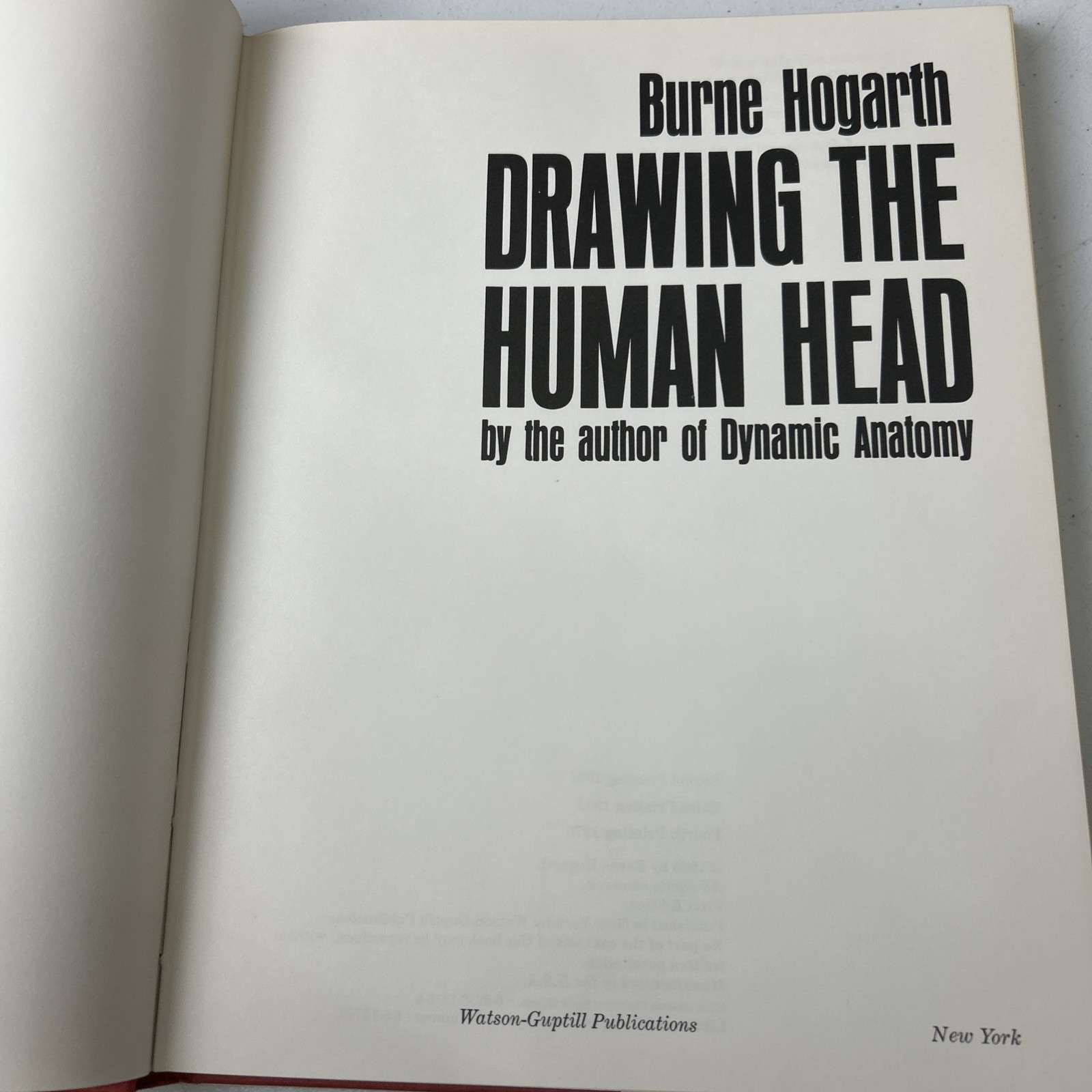 Drawing the Human Head Burne Hogarth 300 Illustration Hardcover Book 4 Printing