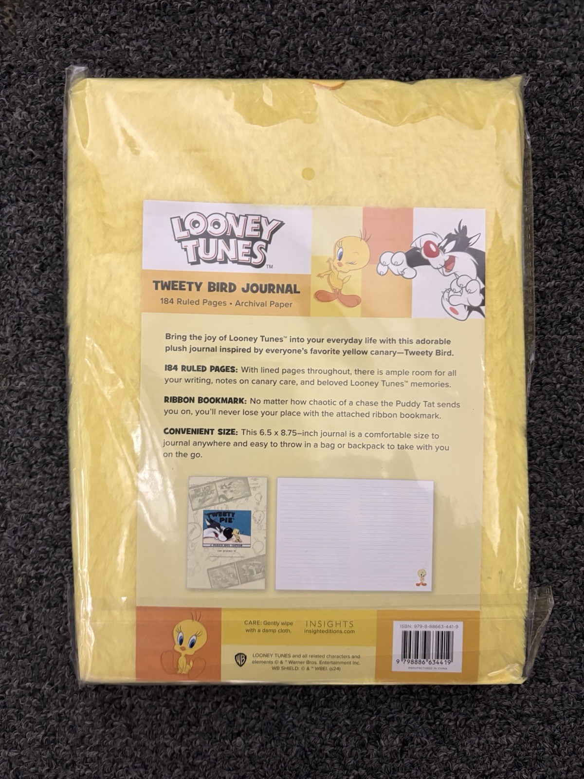 Insight Editions Looney Tunes: Tweety Bird Plush Journal NEW!