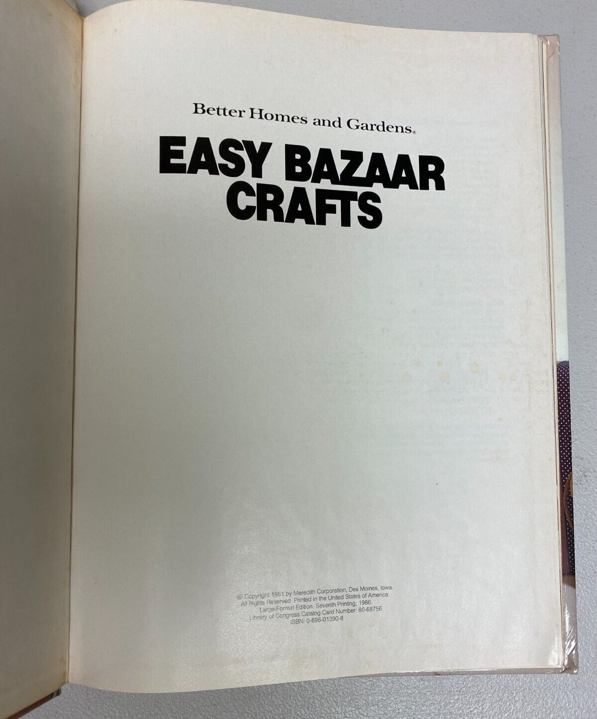 BETTER HOME AND GARDENS EASY BAZAAR CRAFTS 1981 MEREDITH CORP HARDCOVER