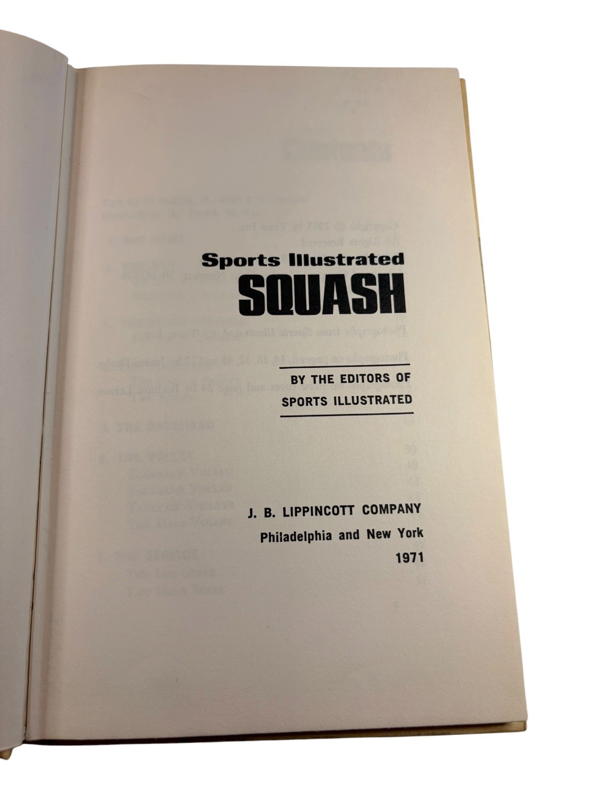 Sports Illustrated SQUASH Editors of Sports Illustrated 1971 Revised Illustrated