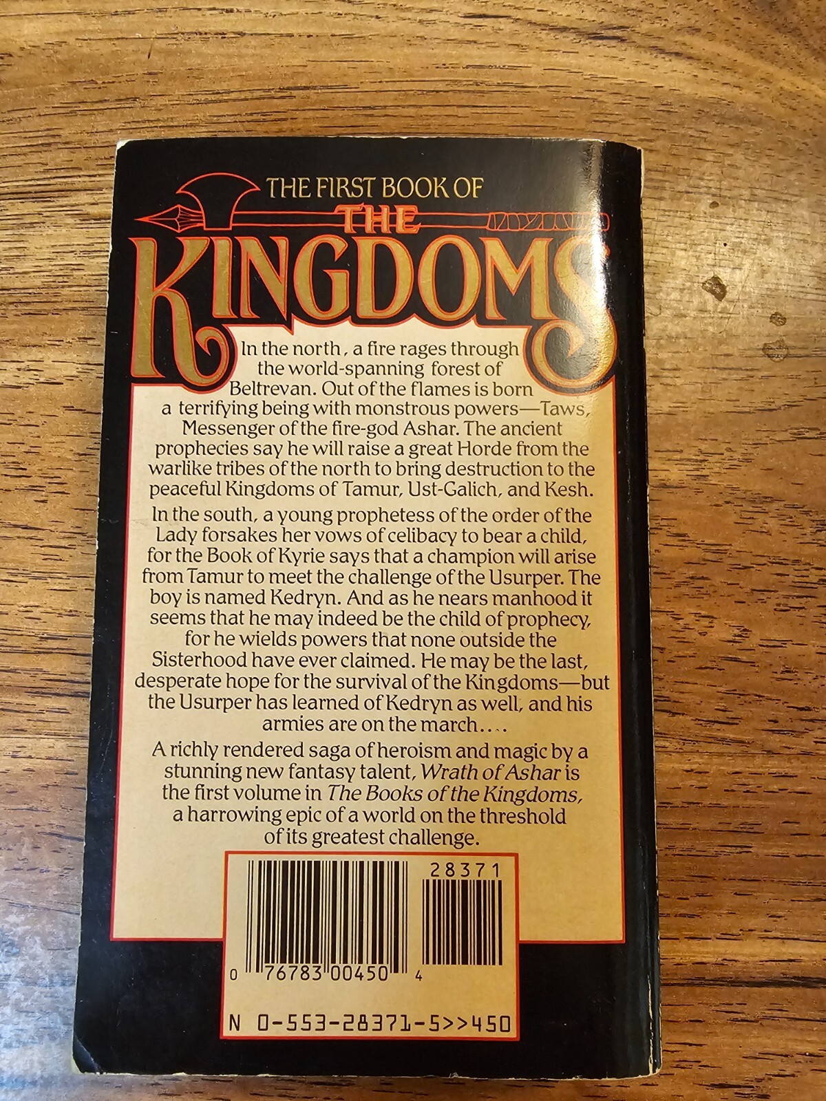 The Kingdoms: Wrath of Ashar Angus Wells 1990 Fantasy Paperback