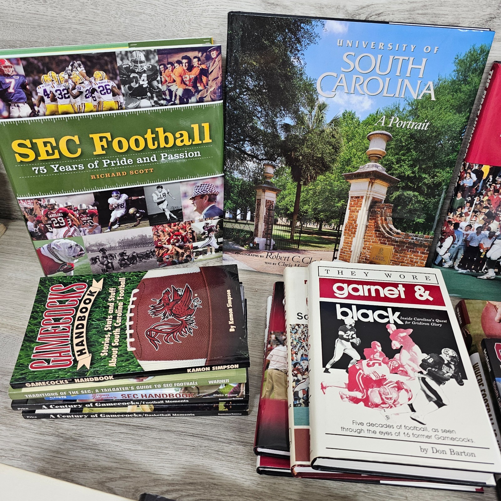 South Carolina Gamecocks LIFETIME COLLECTION 25 Books!! Signed by several NICE!