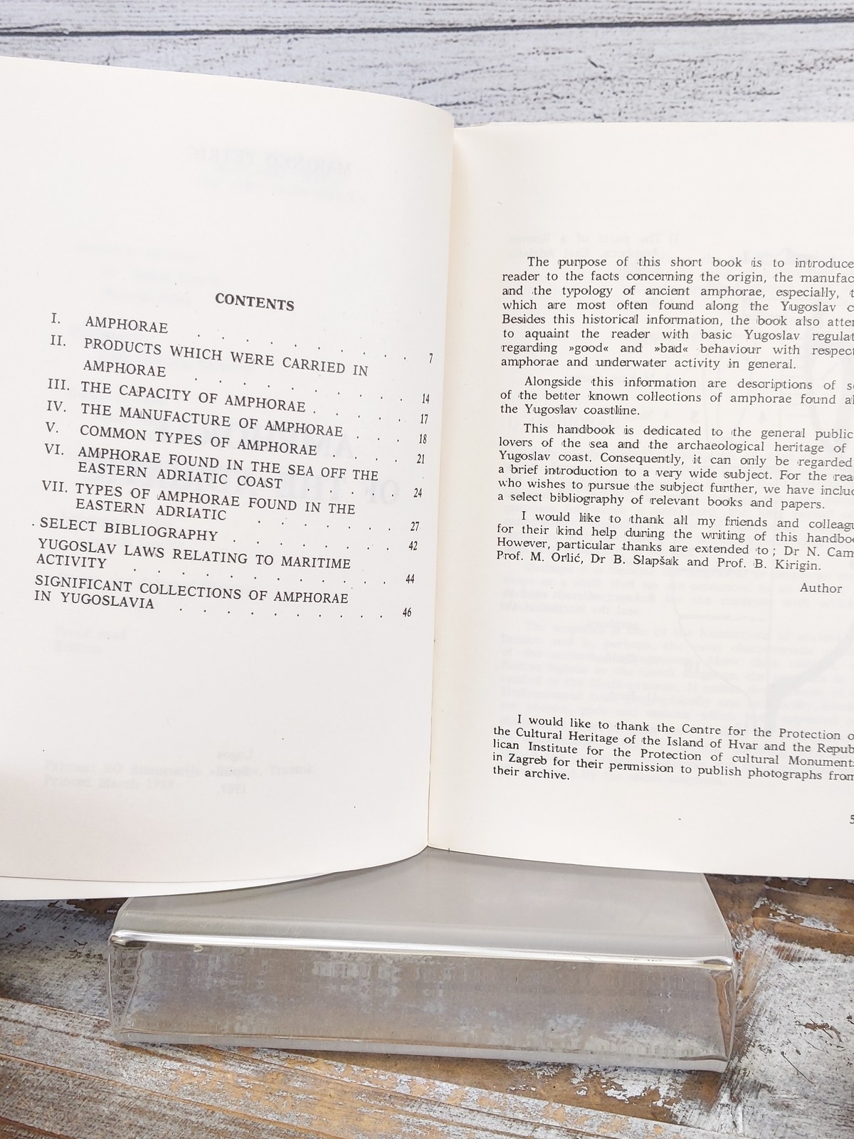 Amphorae of the Adriatic Logos by Marinko Petric 1989 Booklet 48-Pages