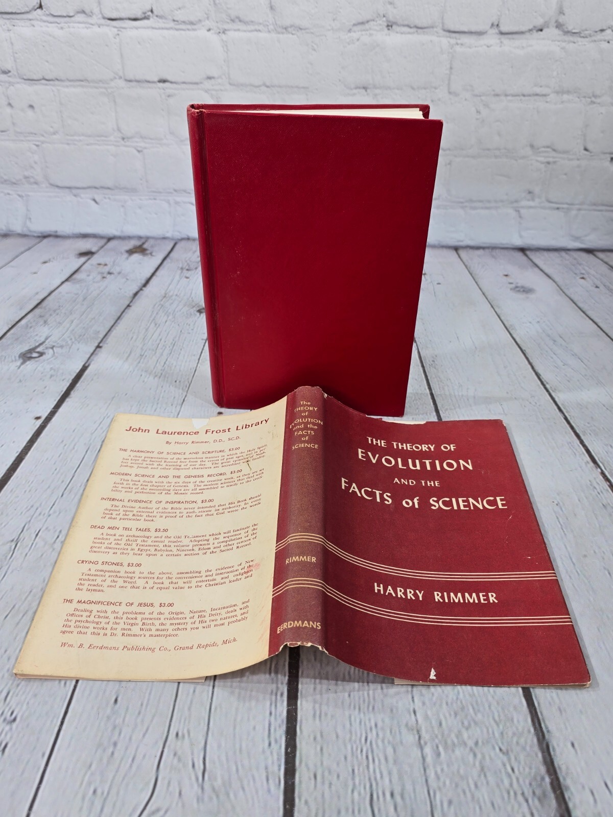 The Theory Of Evolution and the Facts of Science By Harry Rimmer 1963 Hardcover