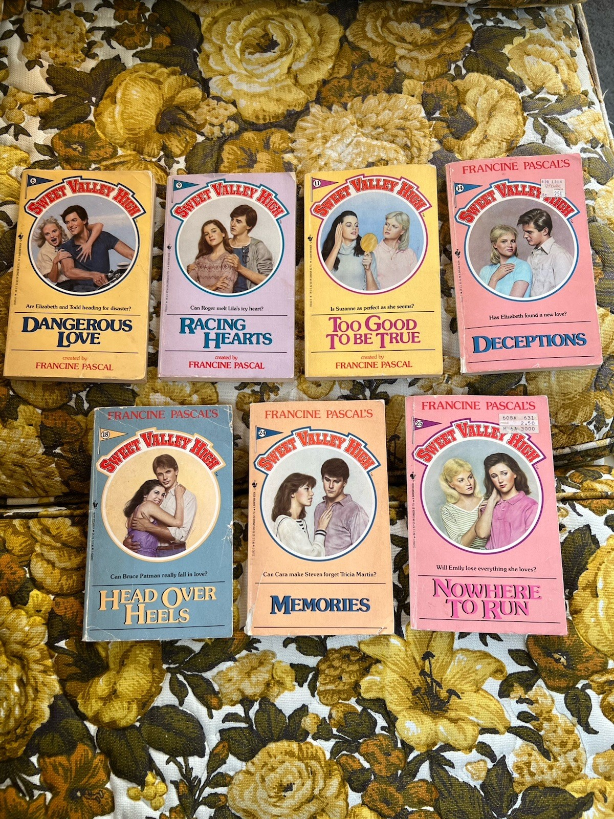 Lot of 7 Sweet Valley High Books # 6 9 11 14 18 24 & 25 Francine Pascal