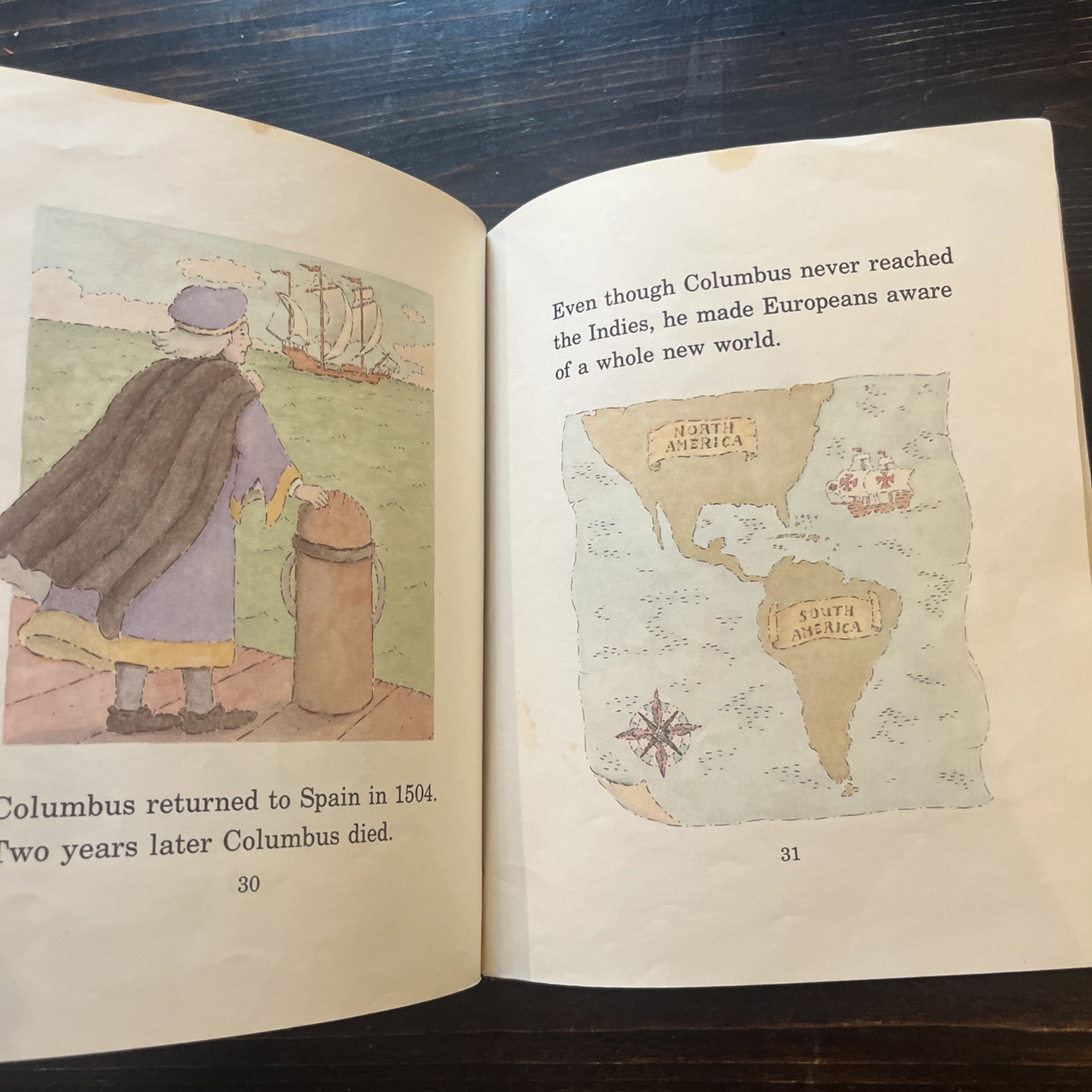 Lot Of 3 Vintage Christopher Columbus Picture Books Biography, Class Library