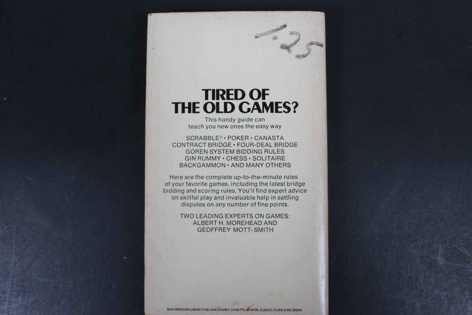 Hoyle’s Rules of Games Morehead Mott-Smith 1963 Revised Edition Signet PB