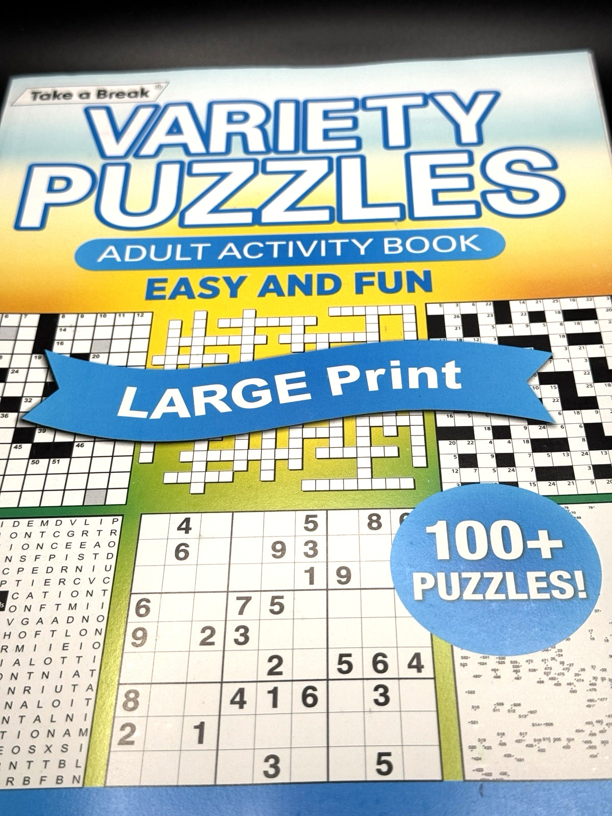 Take A Break Variety Puzzles Adult Activity Book Large Print 100+ Easy & Fun NEW