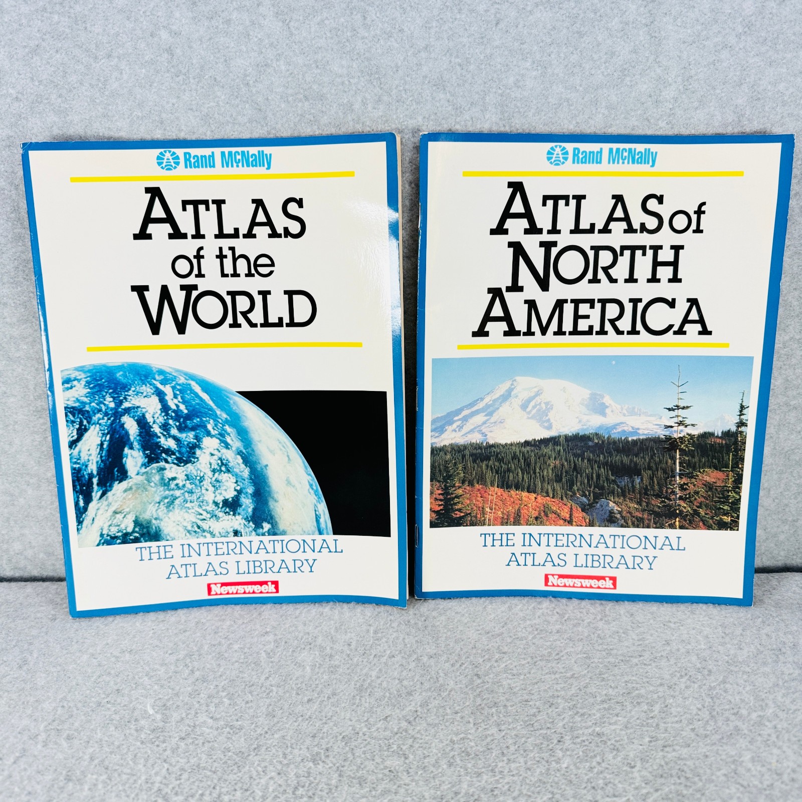 Rand McNally Atlas of North America & Atlas of the World 1993 Geography Maps