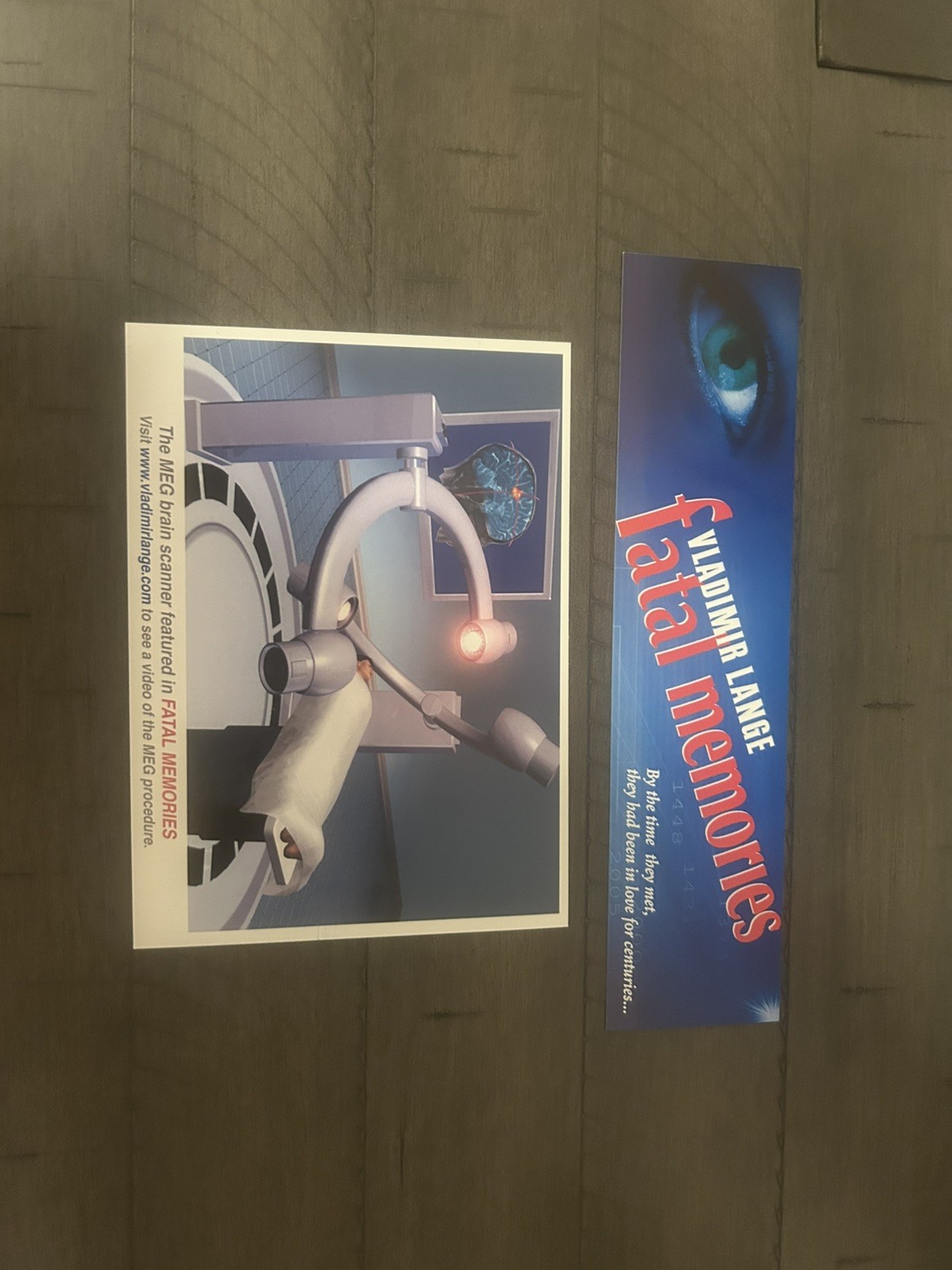 Fatal Memories by Vladimir Lange SIGNED & INSCRIBED 1st Edition/1st Printing