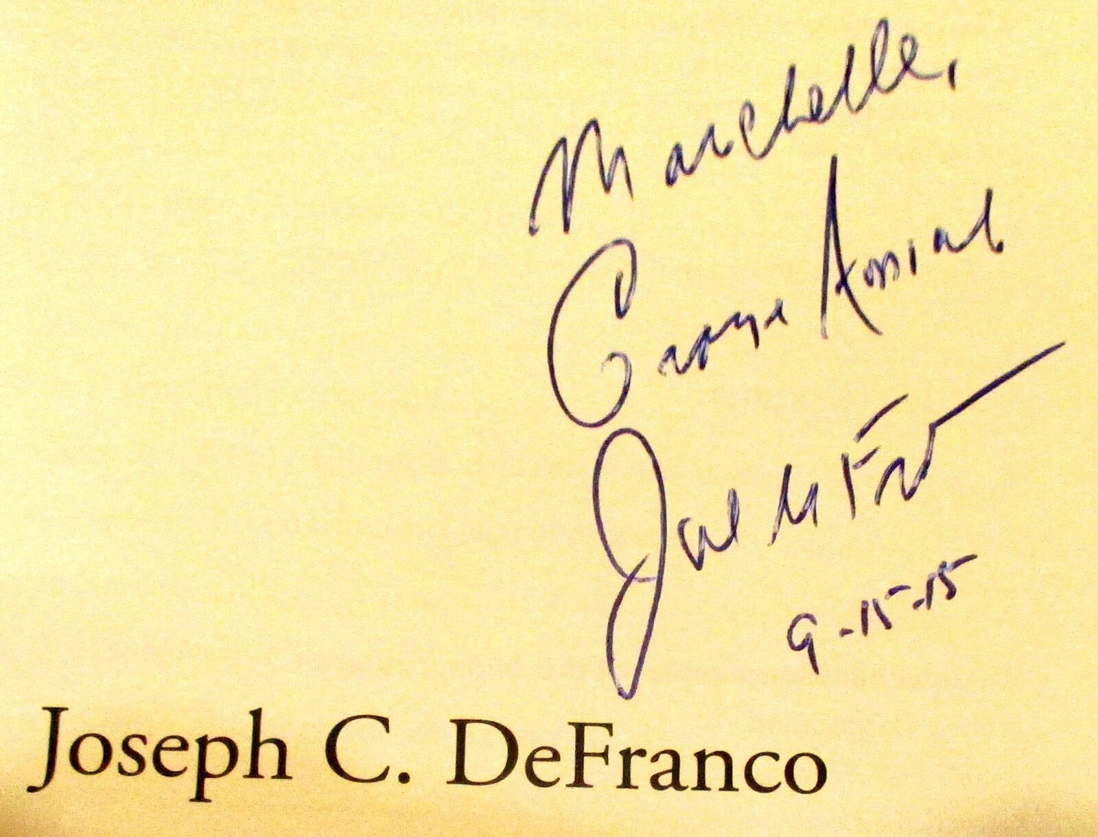 2013 Growing Up in the Butcher Shop by Joseph C. DeFranco SIGNED TPB 78 Pages