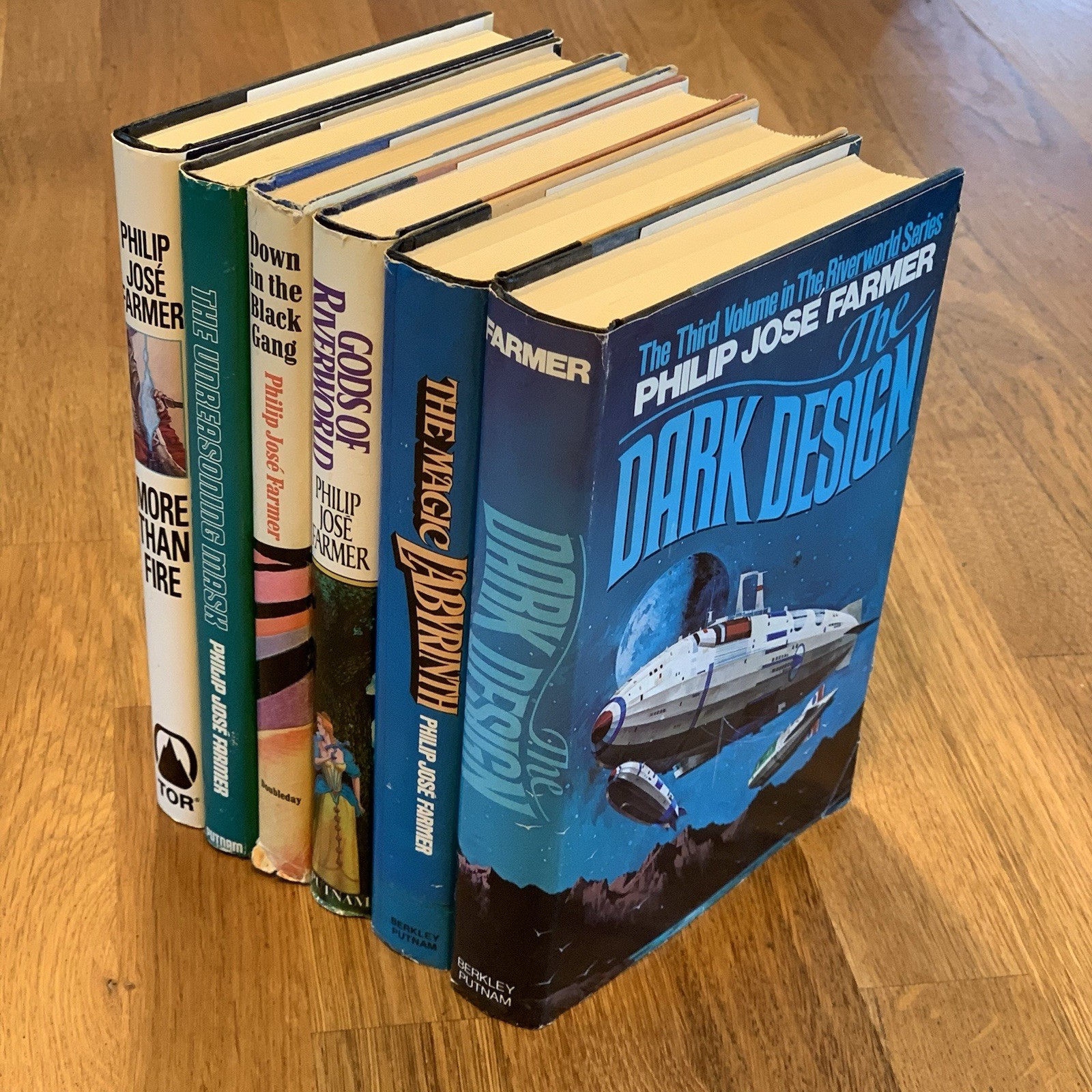LOT OF 6 Philip Jose Farmer HC DJ BCE Vintage Hardcovers Riverworld