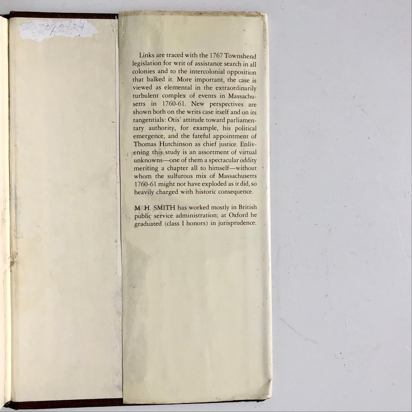 The Writs of Assistance Case by M. H. Smith 1978 Hardcover Law 0520033493 AS IS