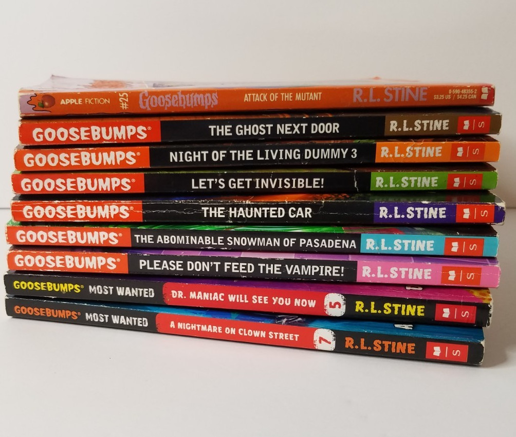Mix Lot 9 Goosebumps R L Stine PB Books Scholastic Publications 1990s &2000s