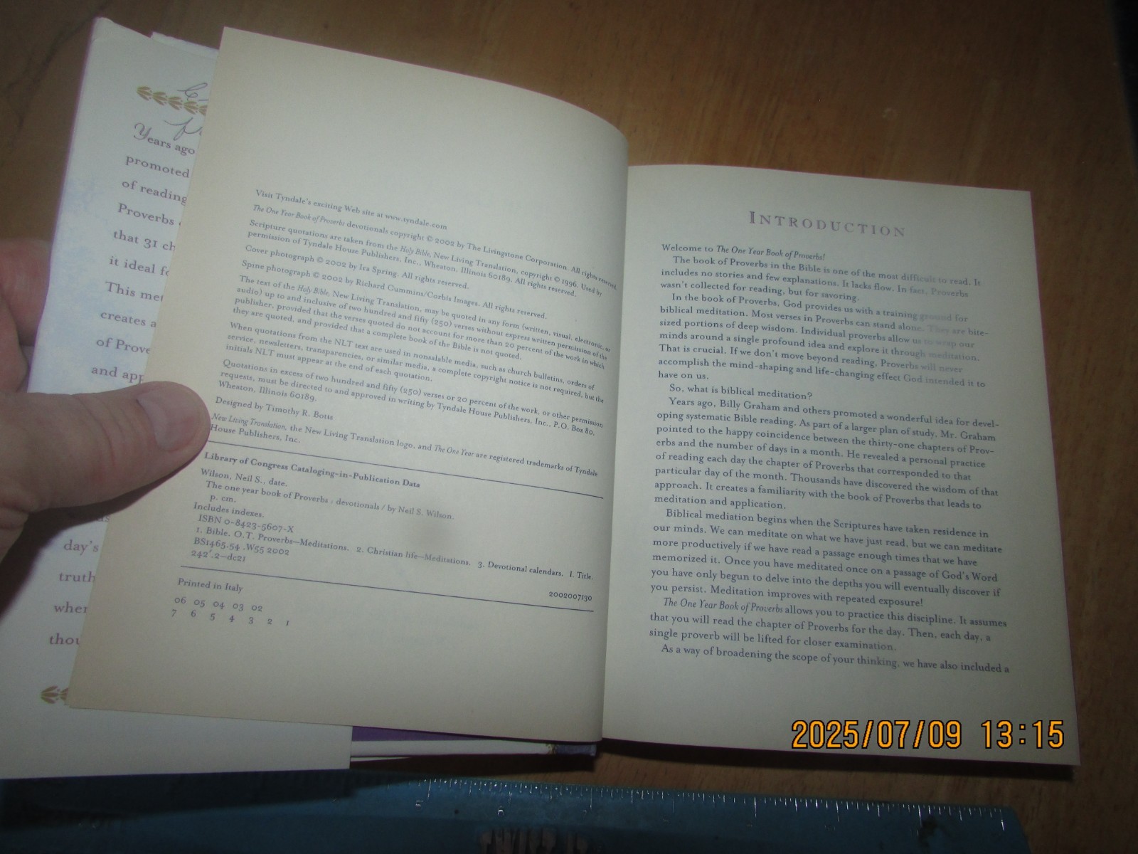 One Year Book of Proverbs by Neil S. Wilson (2002, Hardcover)