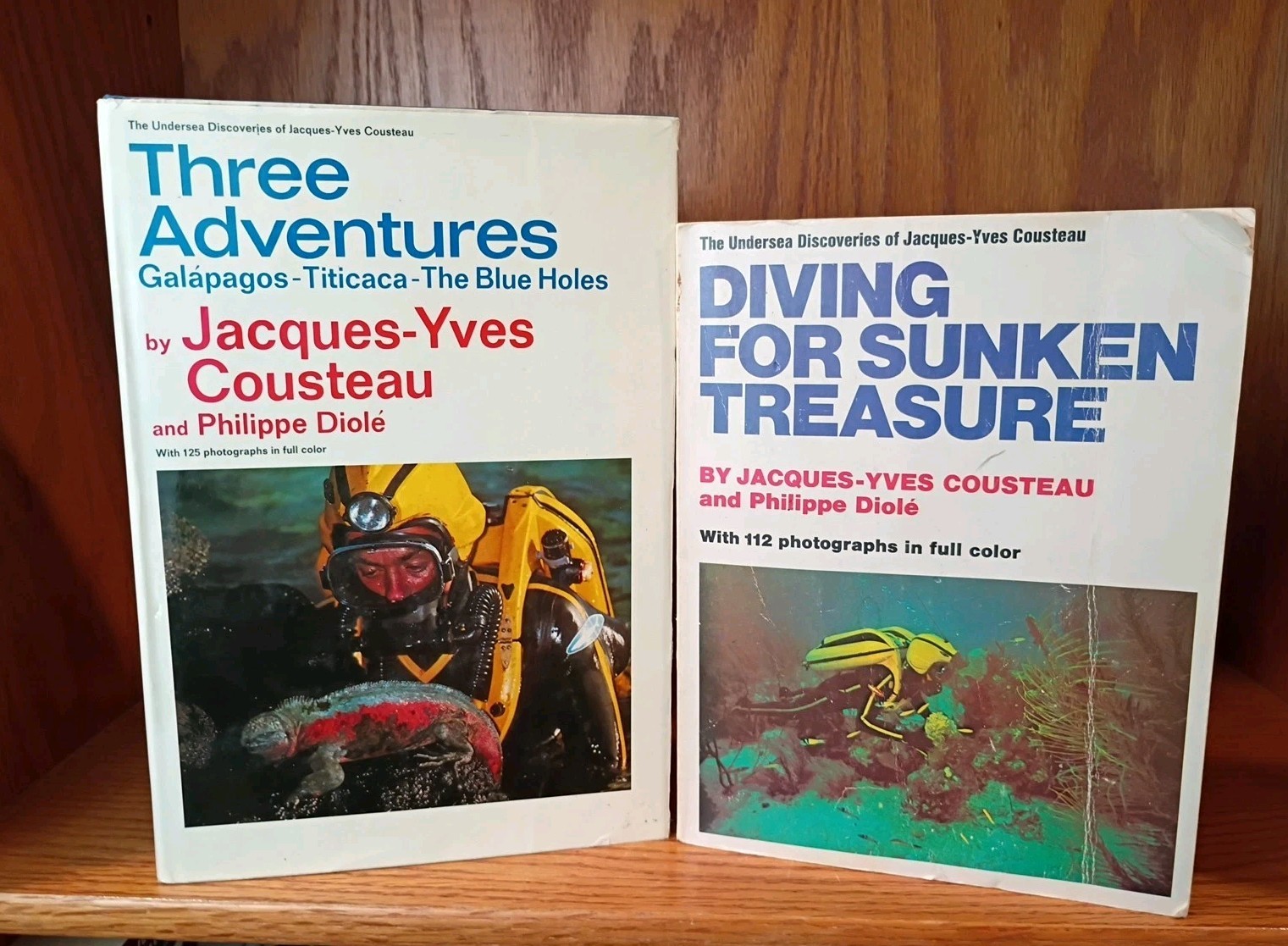 Lot Of 2 The Undersea Discoveries Of Jacques-Yves Cousteau & Philippe Dione Rare