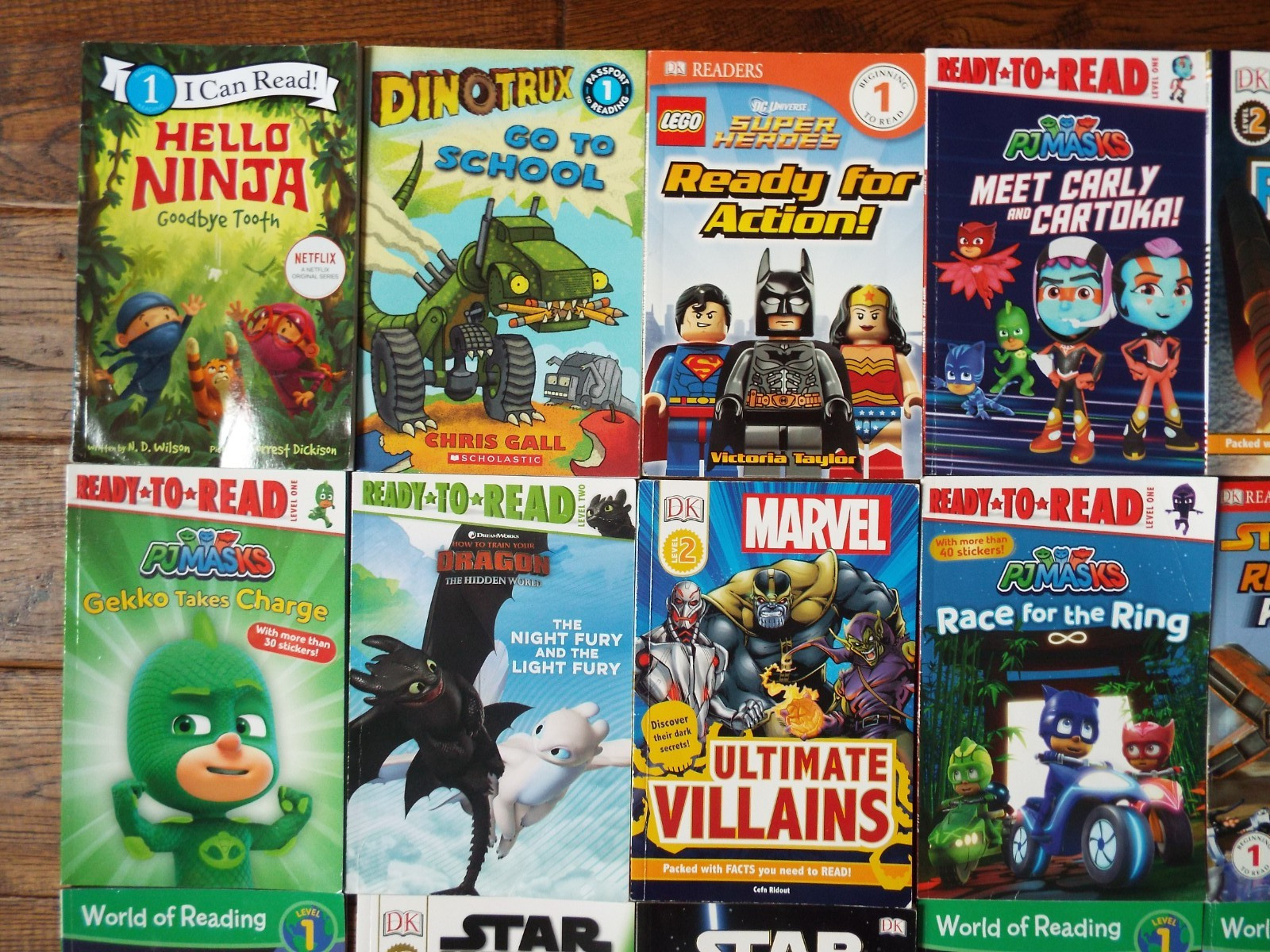 Lot 50 Level 1 and 2 Step Into Reading I CAN READ Readers for Boys