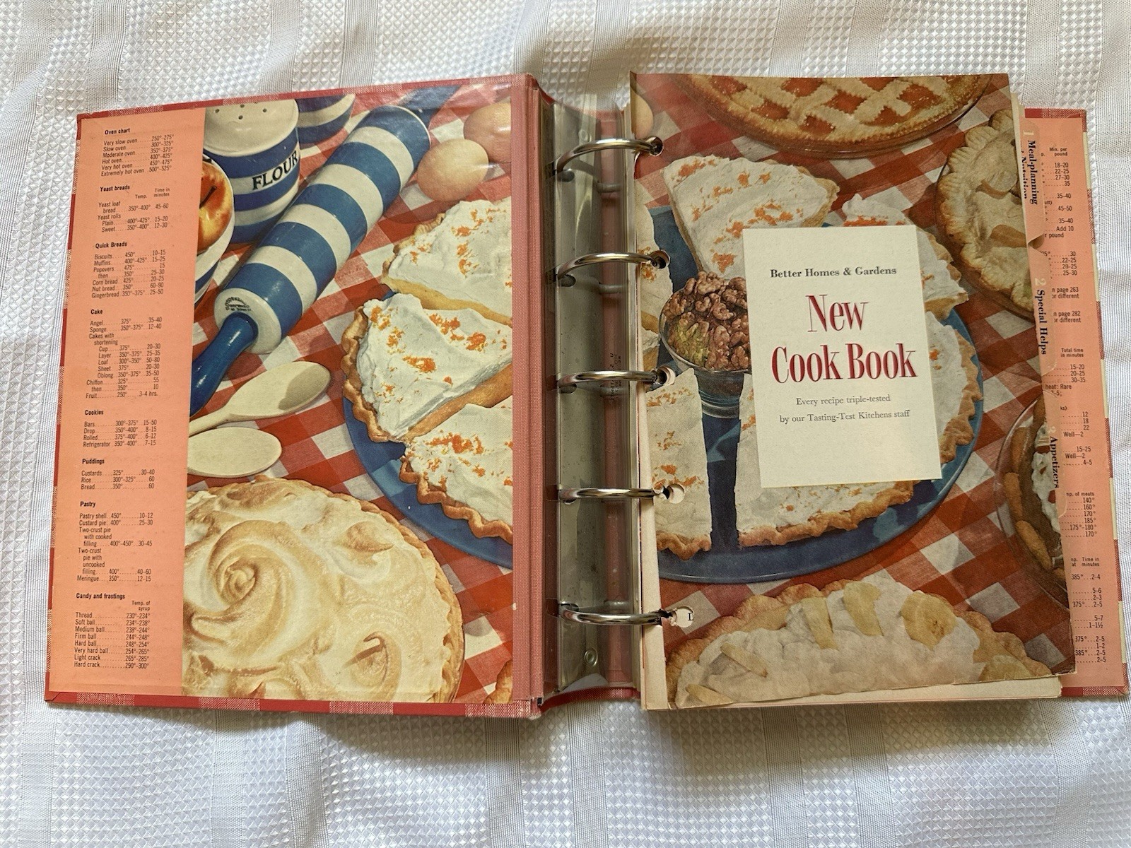 1960’s Better Homes & Gardens New Cook Book Ring/Wire Bound Illustrated Cookbook