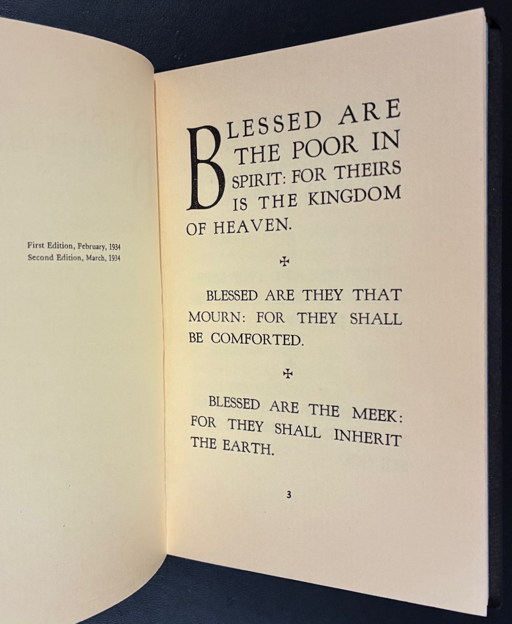 1934 The Sermon On The Mount The Gospel According To St Matthew Flexi-HC Booklet