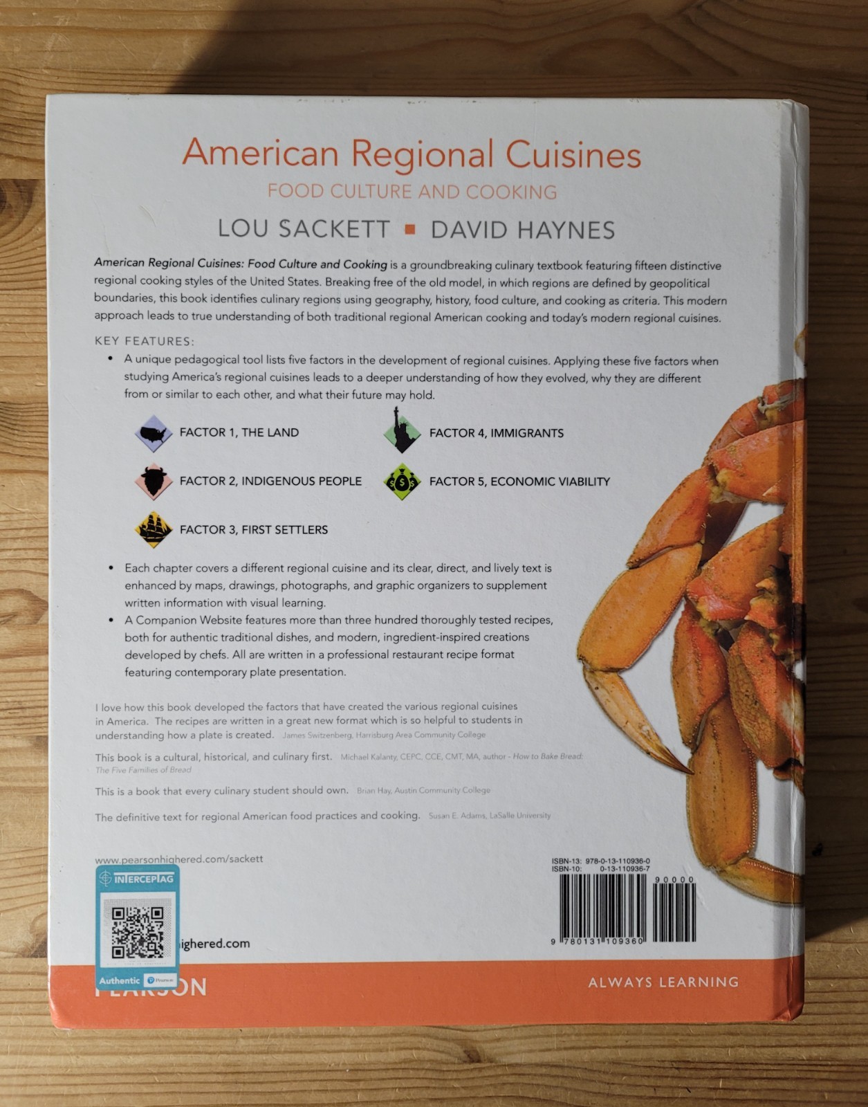 American Regional Cuisines Food Culture and Cooking 9780131109360 0131109367