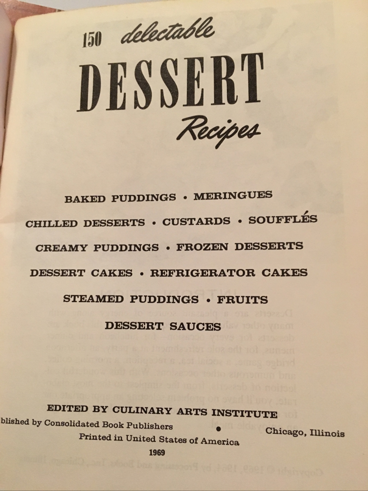 Culinary Art Institute 1969 Lot of 4 Recipe Booklets Dessert Salad Supper Potato
