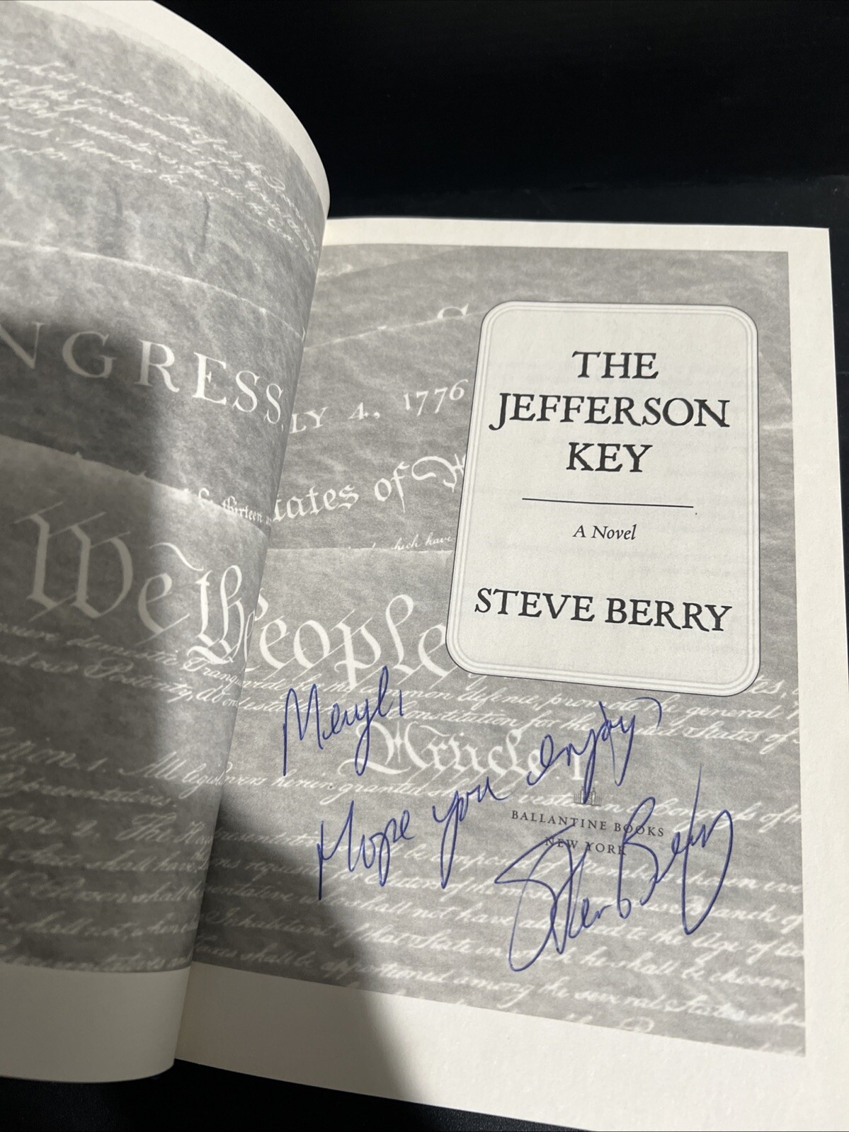 SIGNED 1st/1st The Jefferson Key by Steve Berry HC DJ 2011 Cotton Malone