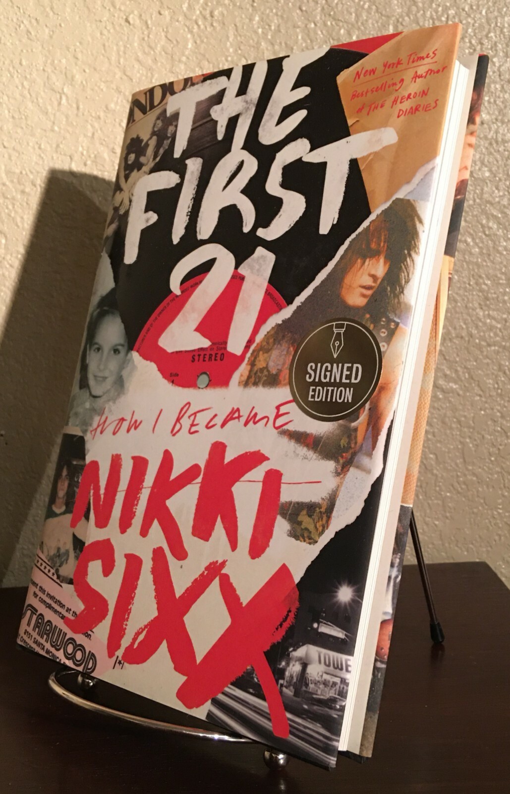 SIGNED ~ THE FIRST 21 : Memoir by Nikki Sixx (2021, Hardcover) 1st/1st