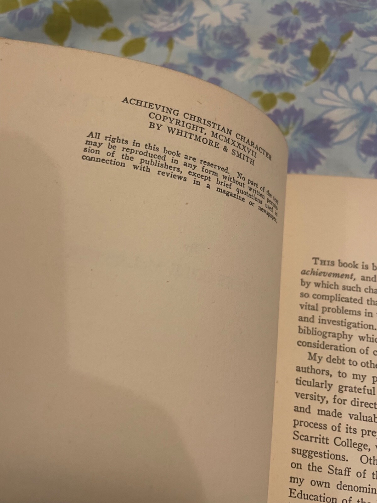 BOOK Frances Cole McLester ACHIEVING CHRISTIAN CHARACTER 1937 Abingdon Press