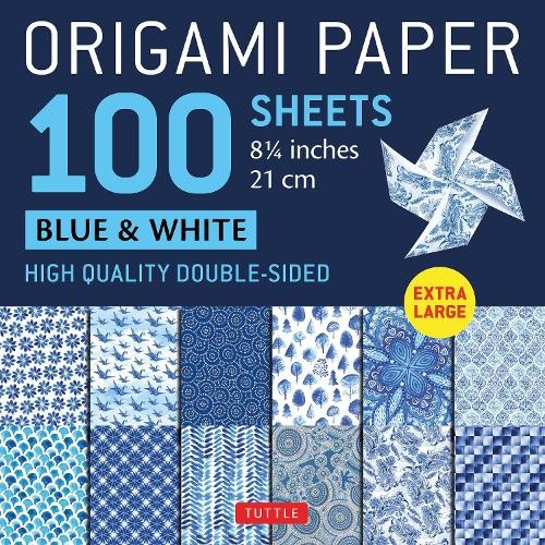 Origami Paper 100 sheets Blue & White 8 1/4″ (21 cm)