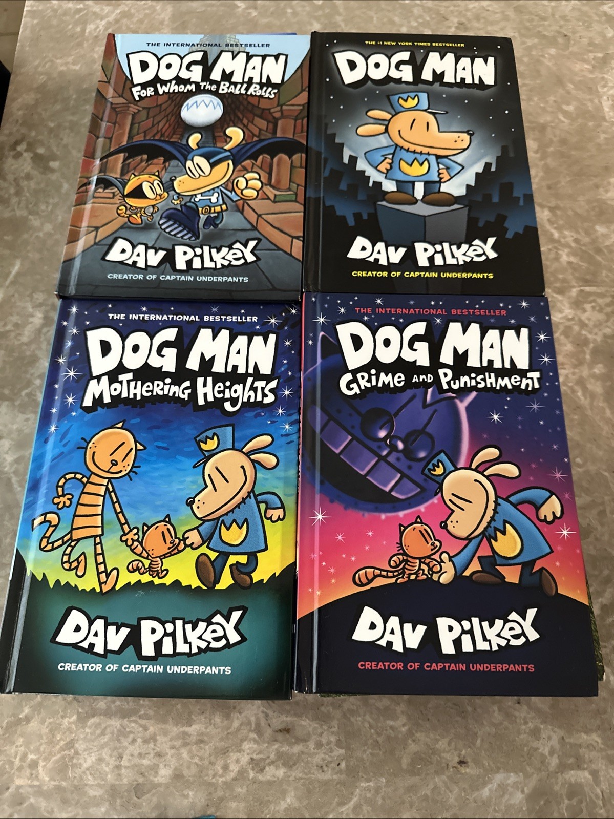 DOG MAN Series Complete Collection Set Books Dav Pilkey HC Hardcover Books Cat