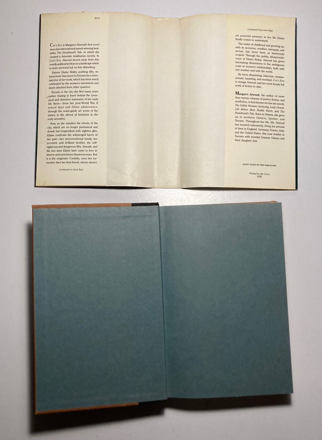 “Cat’s Eye” MARGARET ATWOOD 1st edition 1st print 1989 HARDCOVER Doubleday DJ