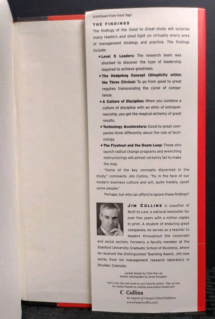 Good to Great Jim Collins HB DJ Business Leadership Management Hardcover