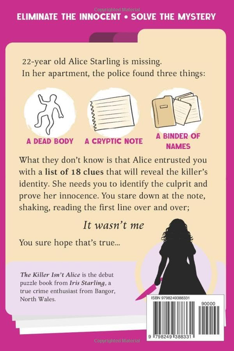 The Killer Isn’t Alice 46,600 Suspect Murder Mystery Puzzle Book Game