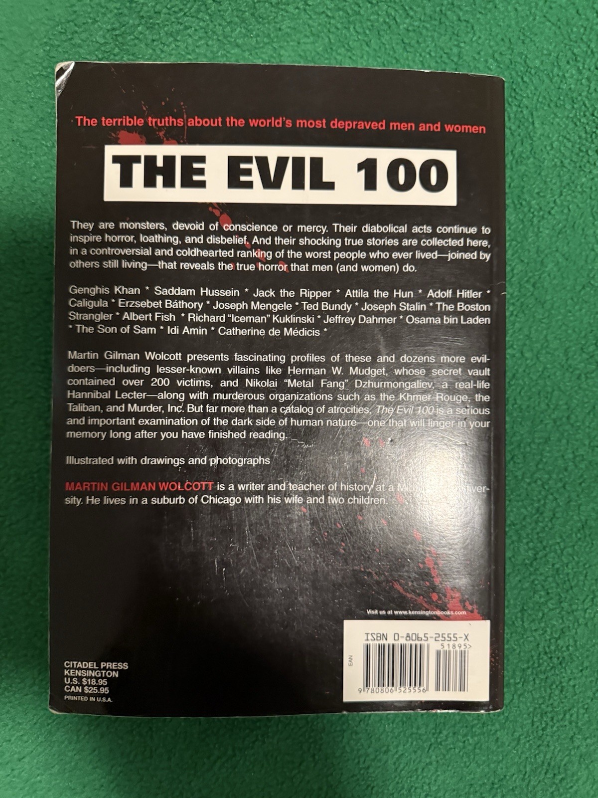 The Evil 100 Book Martin Gilman Wolcott Serial Killers Mass Murderers