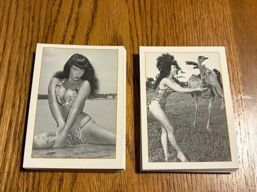 Betty Page by Bunny Yeager 30 Postcards Book (Complete Set) + 10 “trading cards”