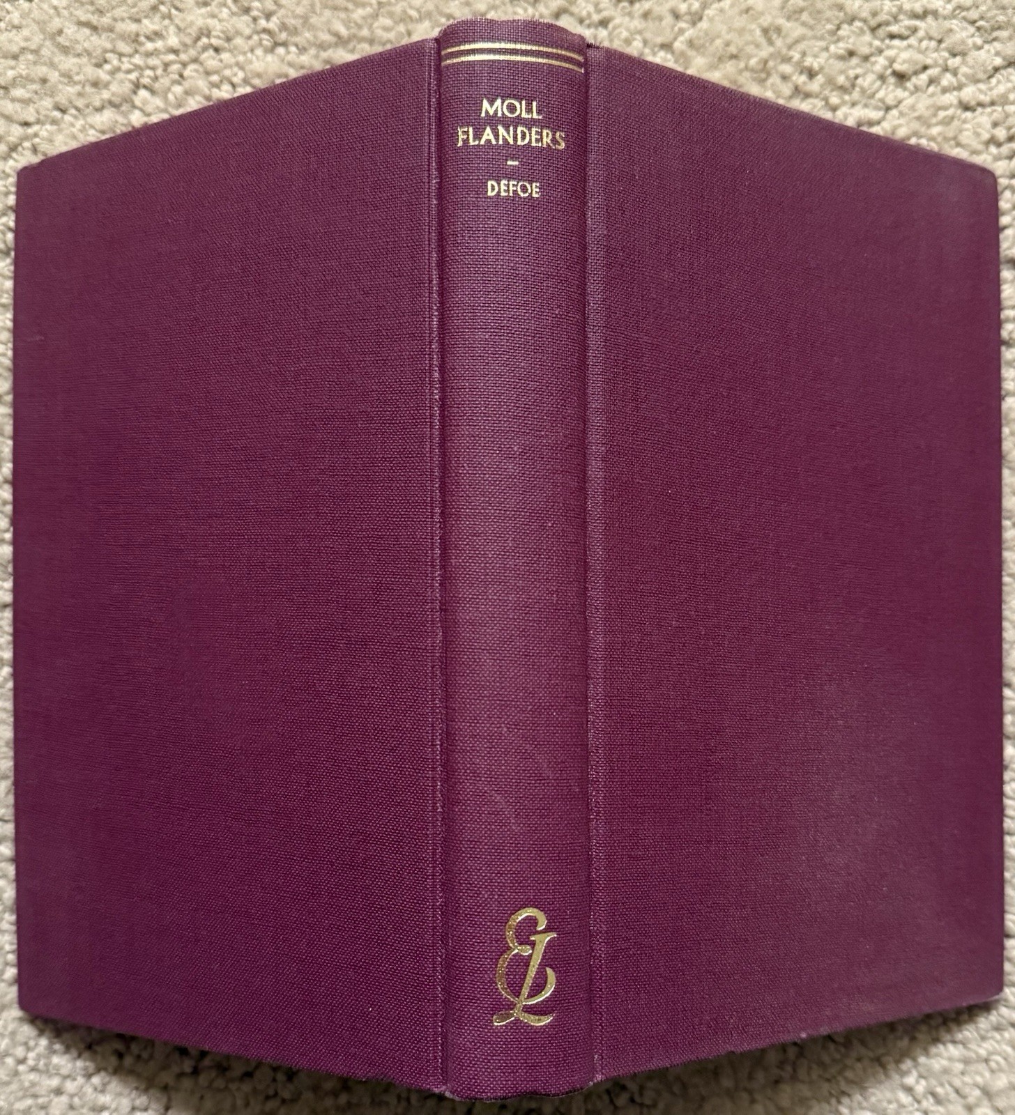 MOLL FLANDERS BY DANIEL DEFOE 1966 EVERYMAN’S LIBRARY VINTAGE HARDCOVER W/ DJ