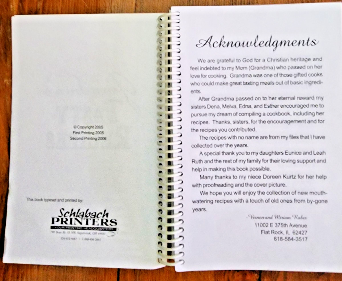 Grandma’s Tasty Recipes Vintage 2005 Cookbook 230 pages 8.5 x 5.5″ Soft Cover