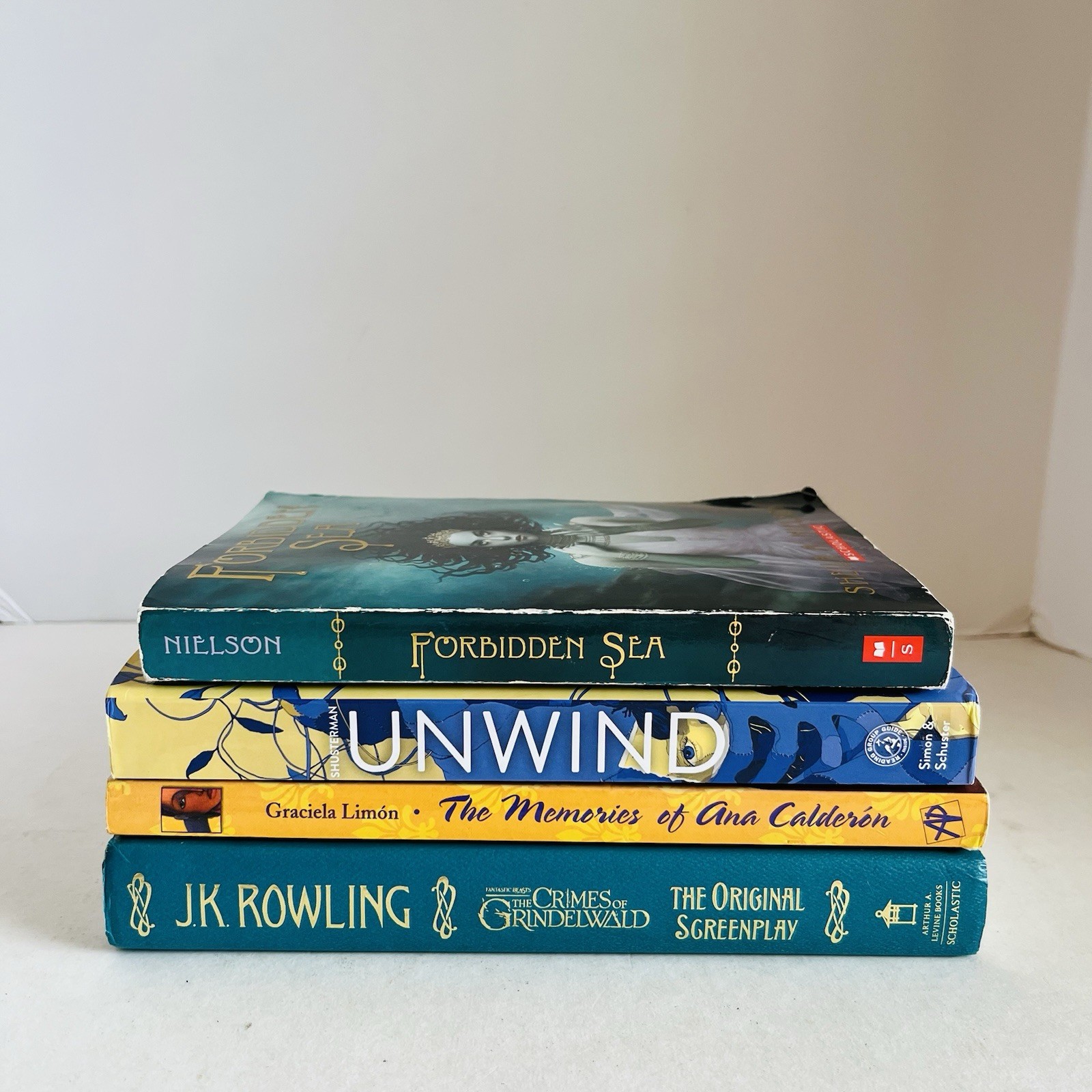 Lot 4 YA High School Books Novels Homeschool Dystopian Crimes Grindelwald Unwind