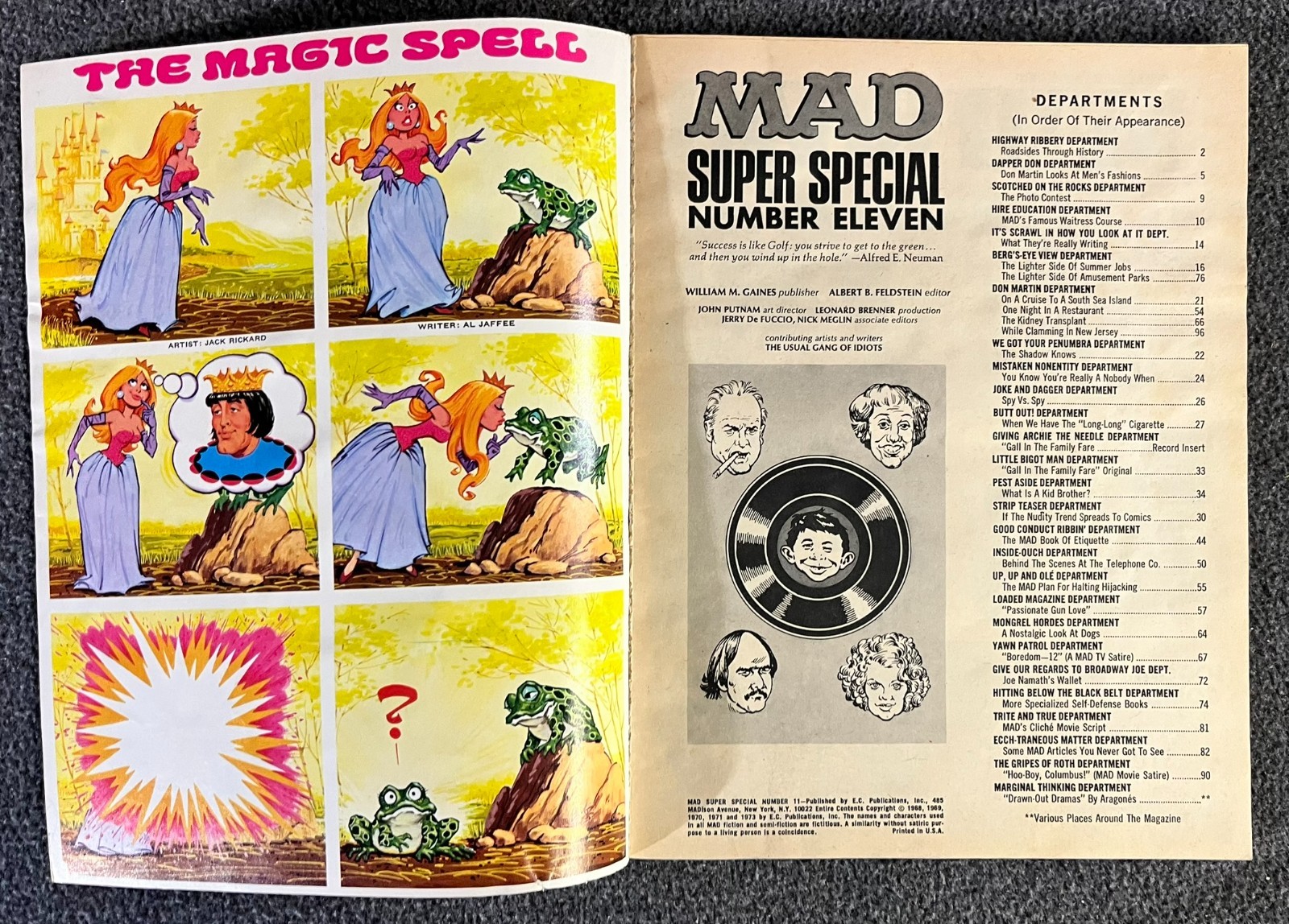 VINTAGE MAD Magazine Super Special Lot 4 Issues 11 16 18 20 Grade VGFN NO INSERT