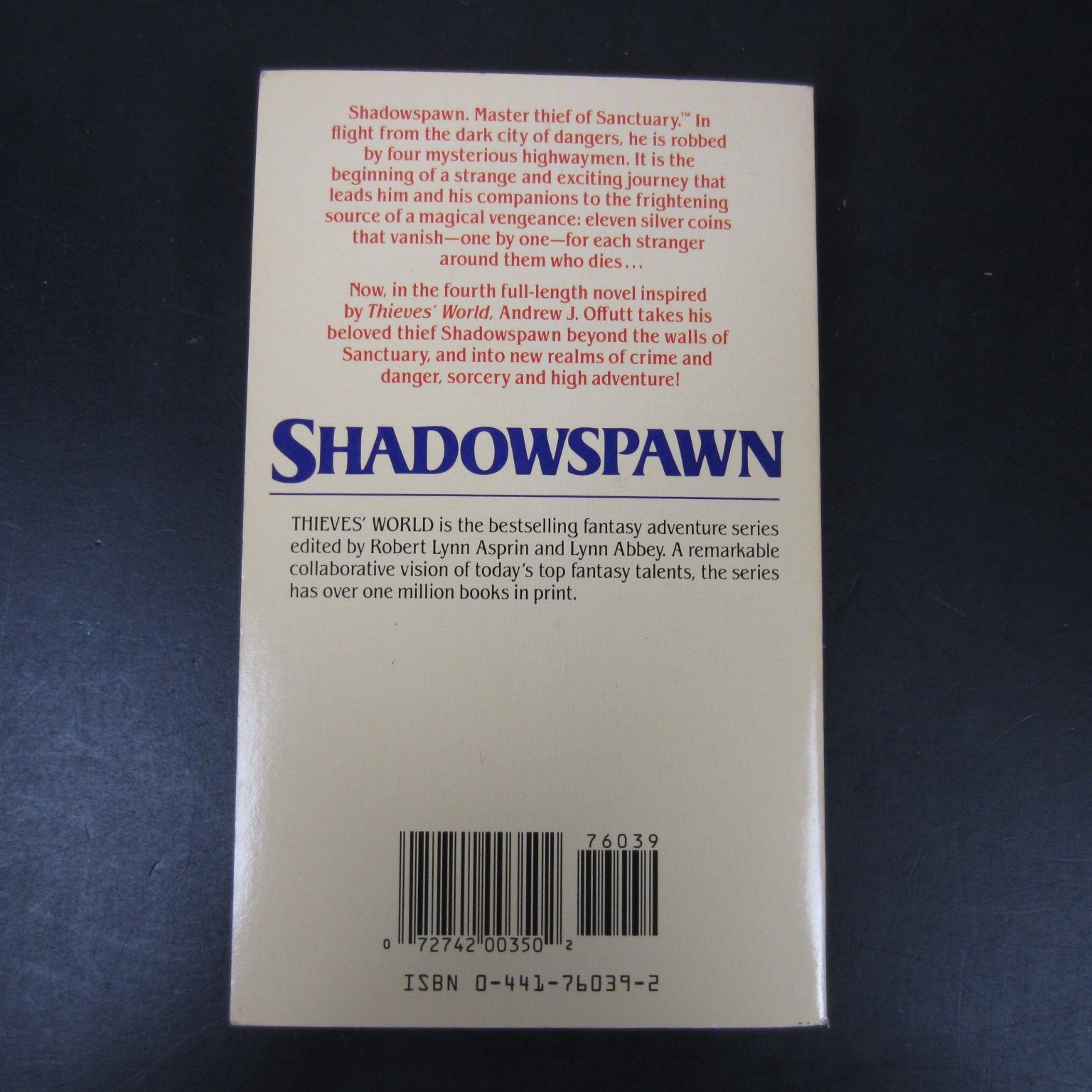 Shadowsspawn Andrew J. Offutt 1987 Ace Books First Edition Thieves’ World PB VG