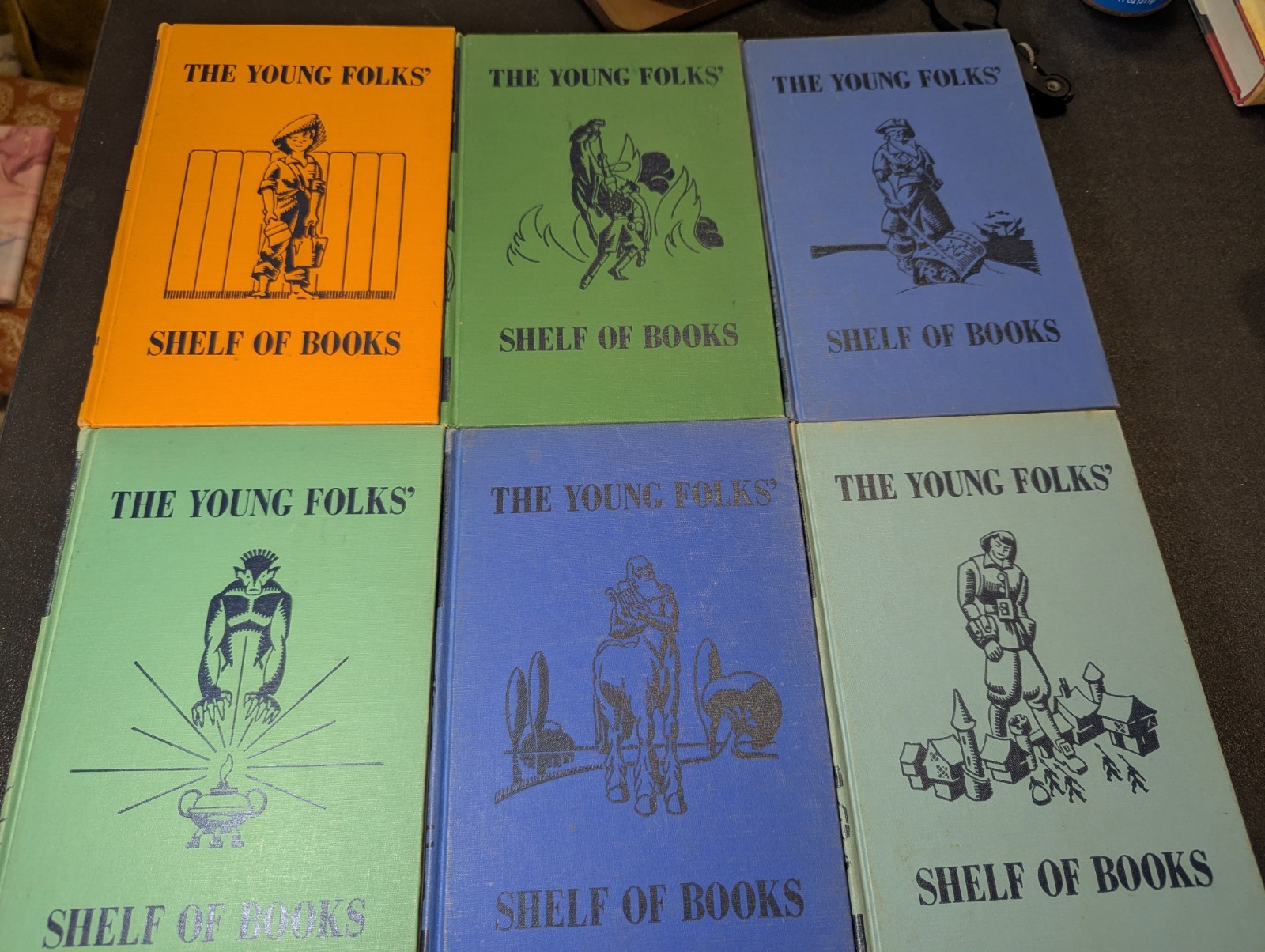 Lot of 6 Collier’s Junior Classics Young Folks Shelf of Books 1959 2,3,5,6,7 & 9
