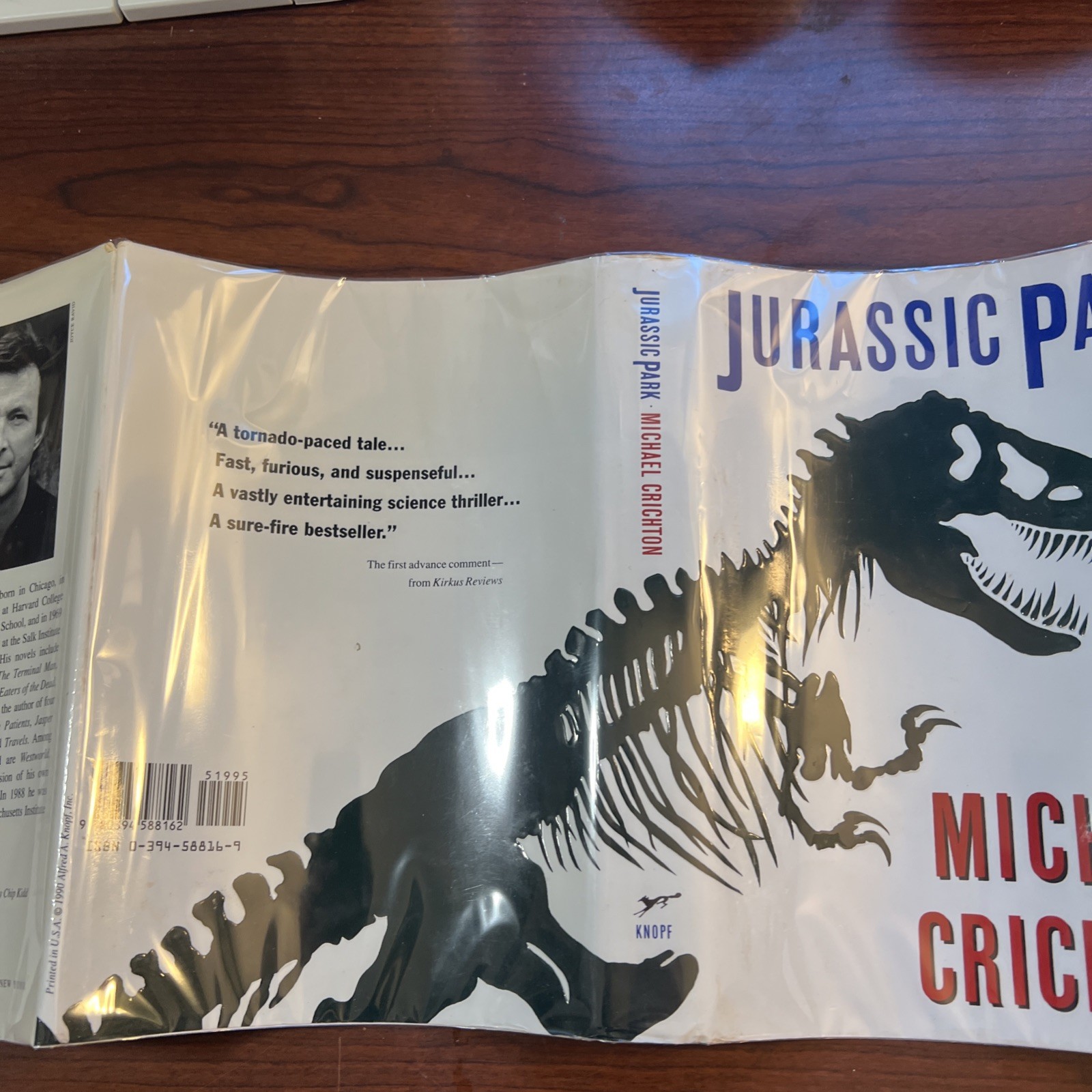 Jurassic Park – Michael Crichton (Hardcover) First Edition/Print, 1st/1st, VG