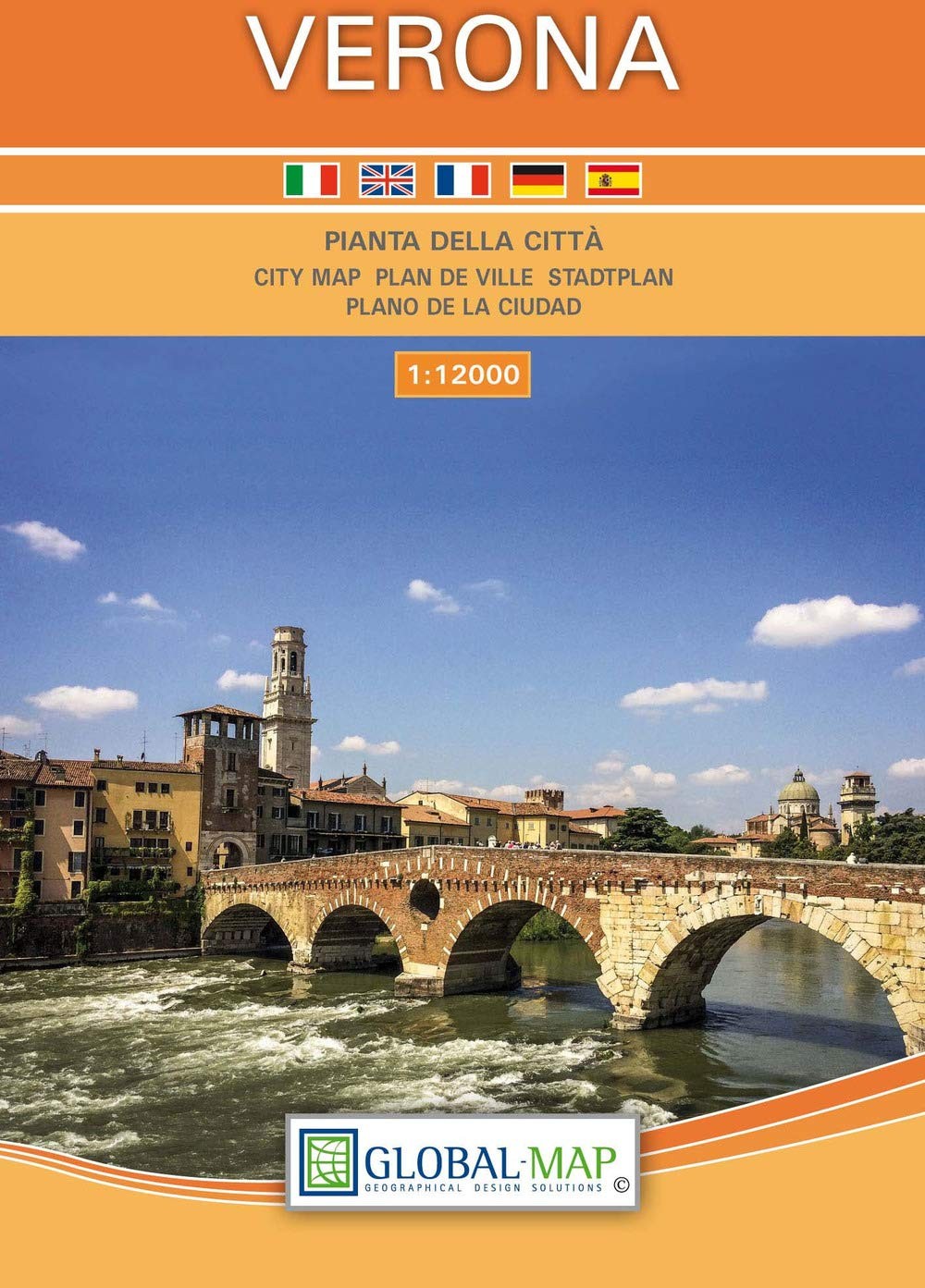Verona. Pianta della città 1:12.000 (cm 67×110) (Map)