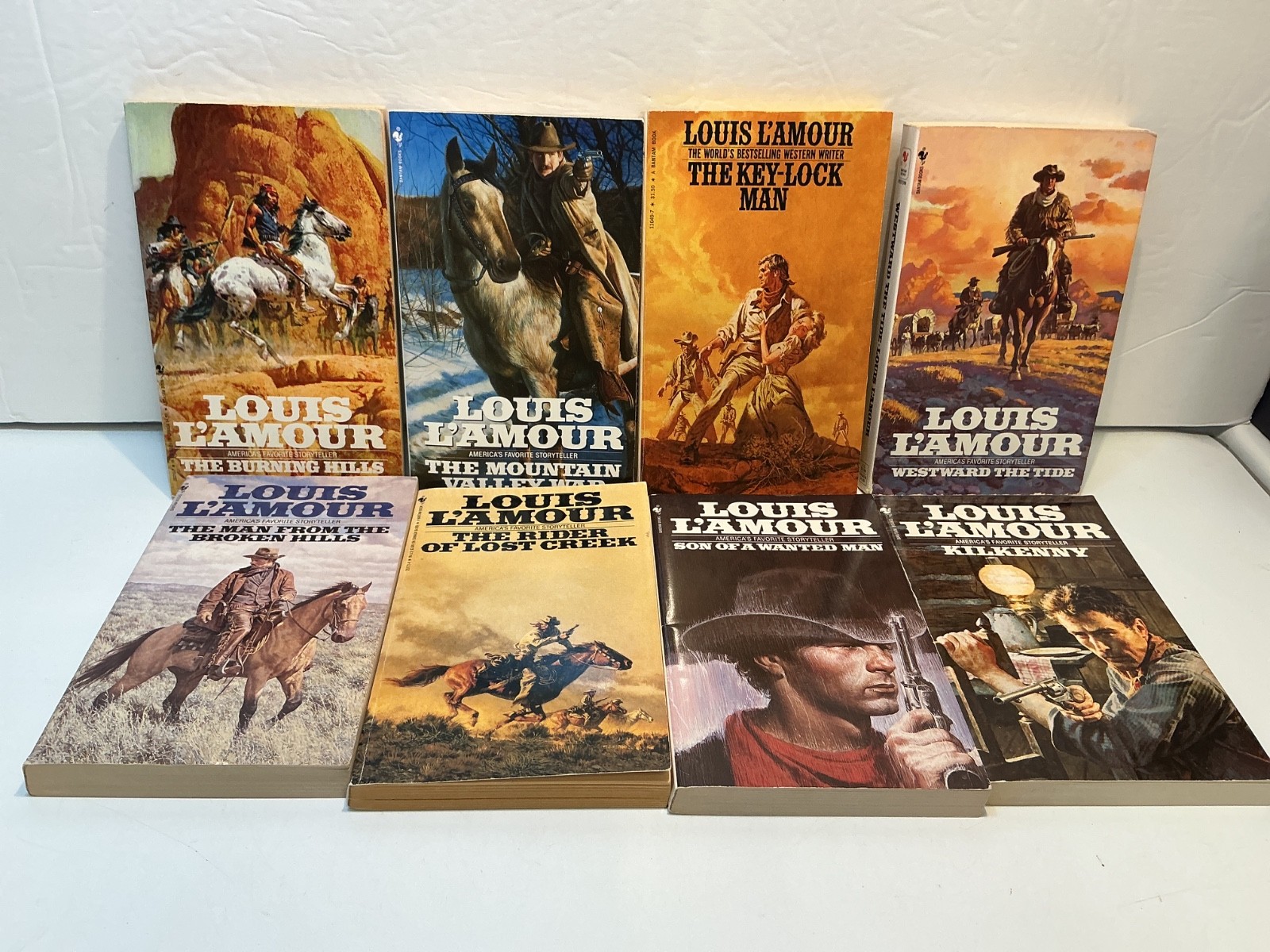 Lot of 8 Louis L’Amour Vintage Novels (PPBK)