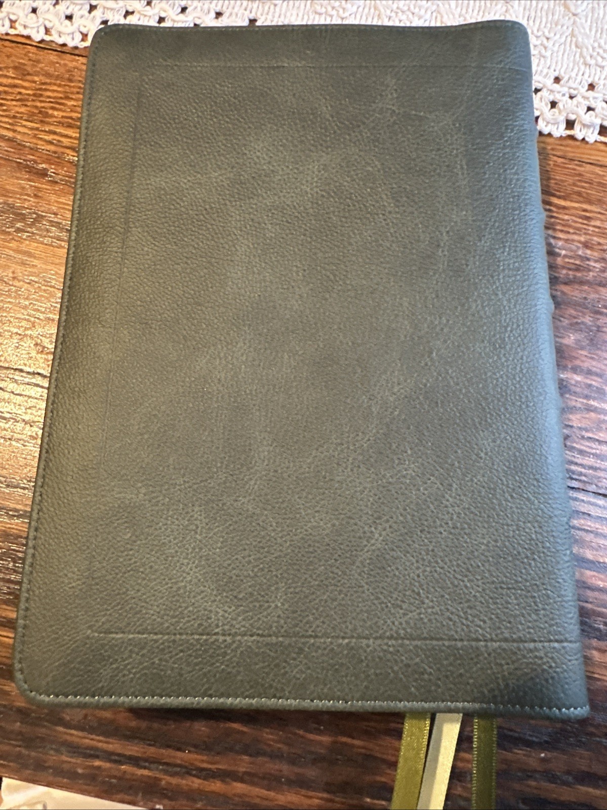 Cambridge Clarion KJV Ref BIBLE GREEN Calfskin Like New