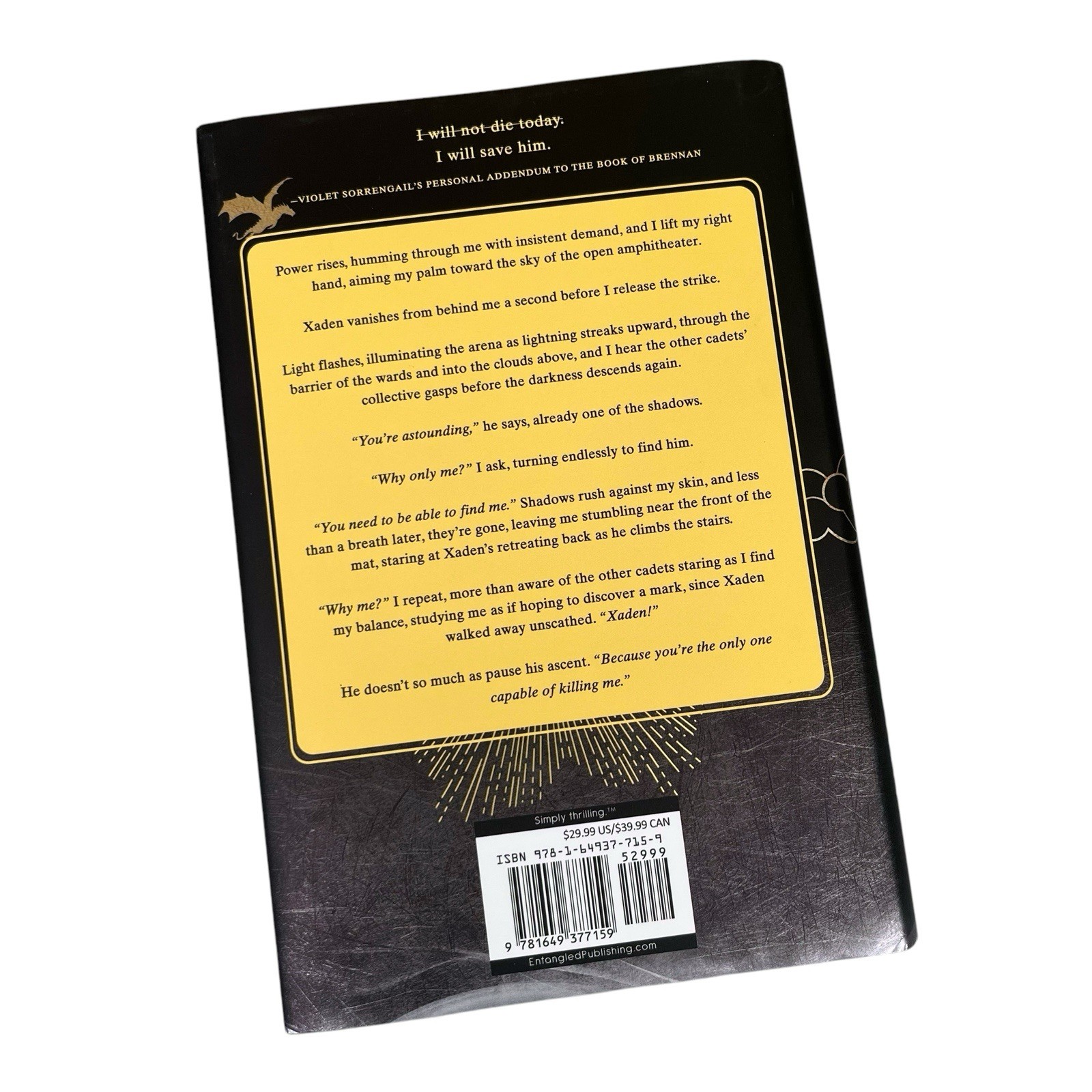 Onyx Storm Standard Edition The Empyrean 3 Hardcover Good