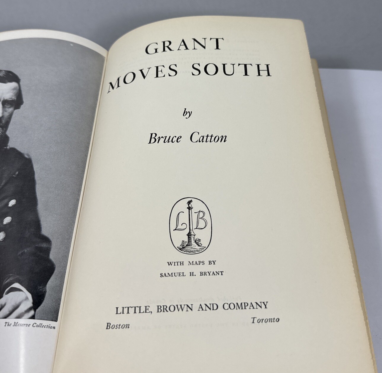 VTG Grant Moves South Bruce Catton 1960 Little Brown and Company First Edition