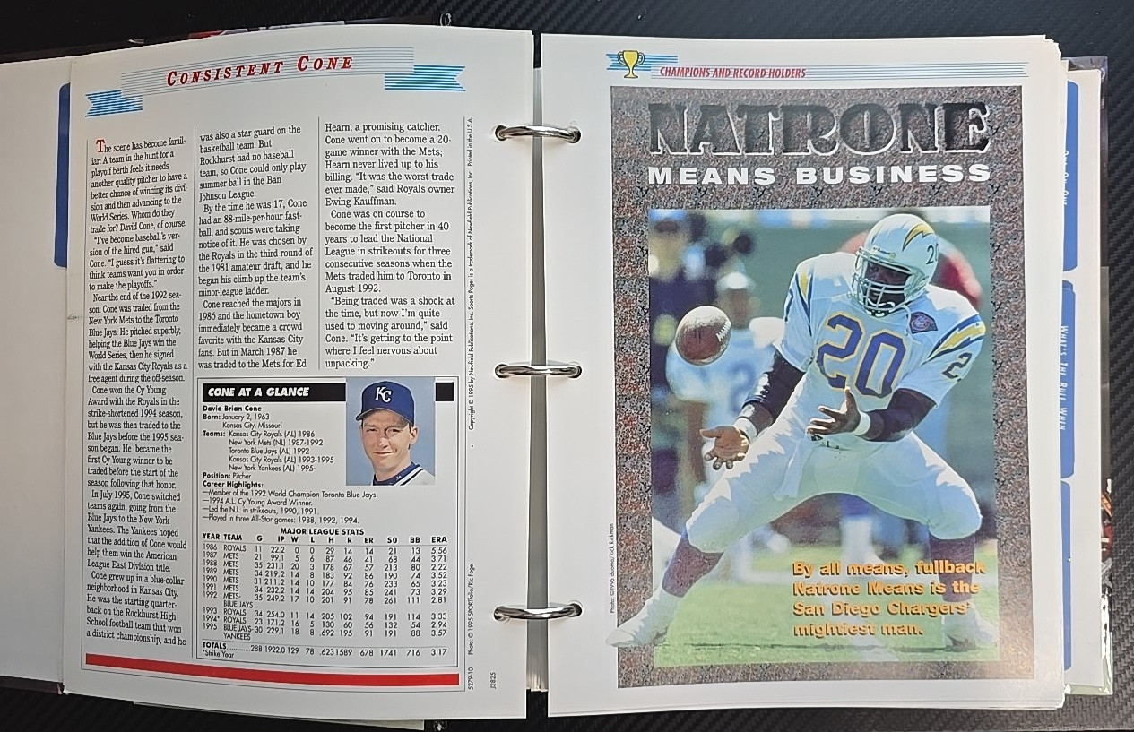Vintage 1996 “Sports Pages: The Book For Sports Fans” Collector’s Hardcover Bind