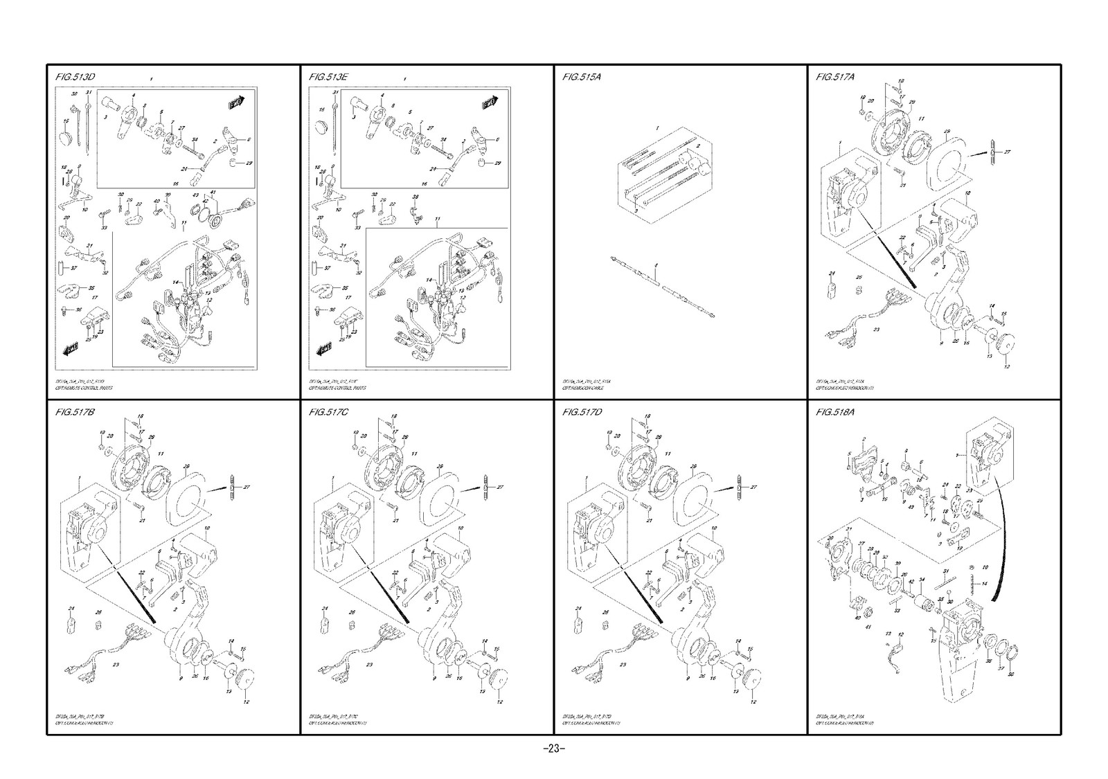 SUZUKI PARTS DF25A DF30A PARTS CATALOGUE – STEEL WIRE BOUND – PROTECTIVE COVERS